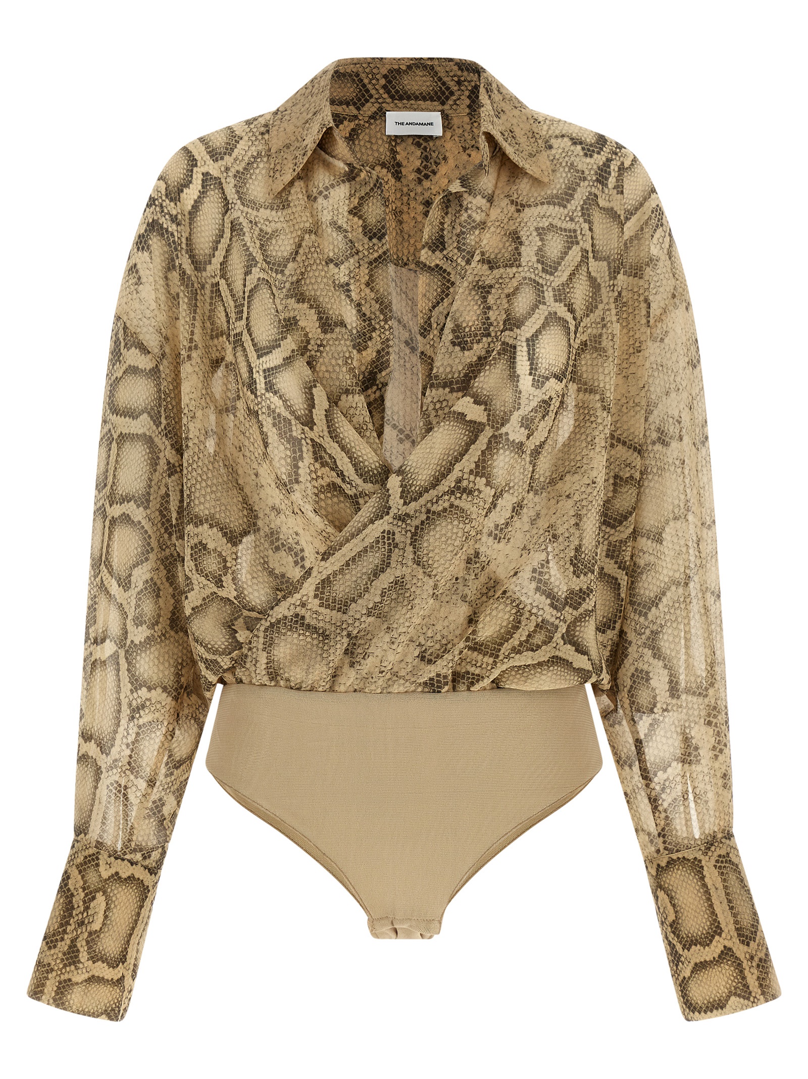 'Paloma' bodysuit T190929BTNP264NATURALPYTHON (THE ANDAMANE / ボディスーツ ) | THE ANDAMANE (アンダマン)