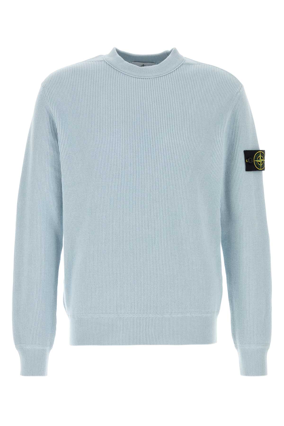 Light-blue cotton sweater L1S155100154S00D8V0041 (STONE ISLAND / ニット・セーター・カーディガン ) | STONE ISLAND (ストーンアイランド)
