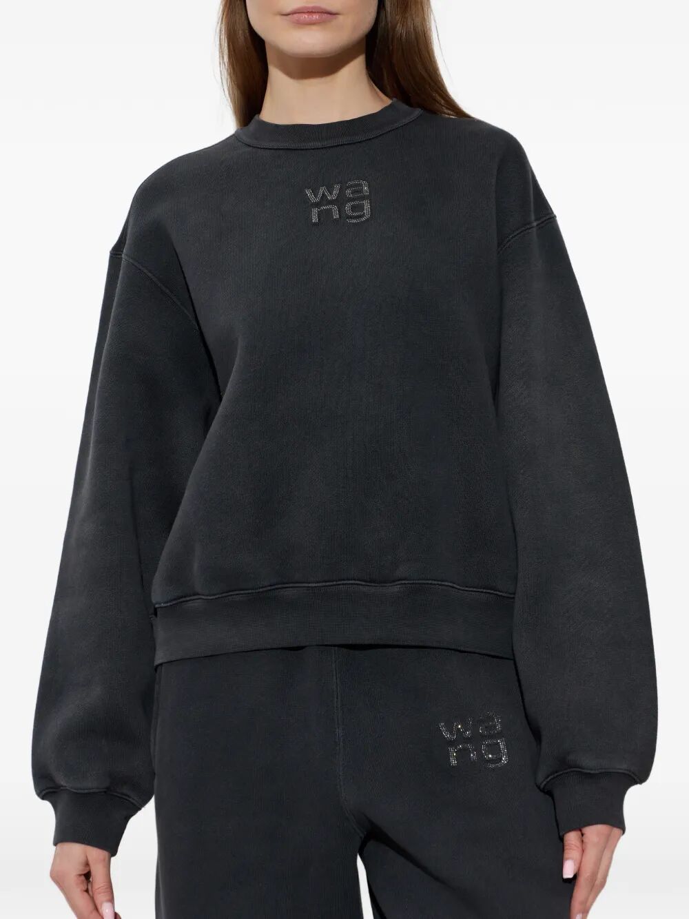 CRYSTAL HOTFIX LOGO SWEATSHIRT 4CC1261219011 (alexanderwang / スウェット・フーディー ) | alexanderwang (アレキサンダーワン)(1)
