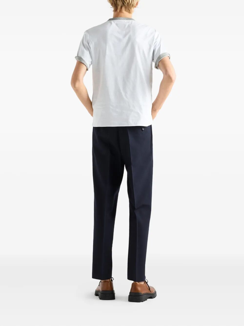 REVERSIBLE COTTON T-SHIRT UJN960SOOO1801F0AV1 (Prada / Tシャツ・カットソー ) | Prada (プラダ)(1)