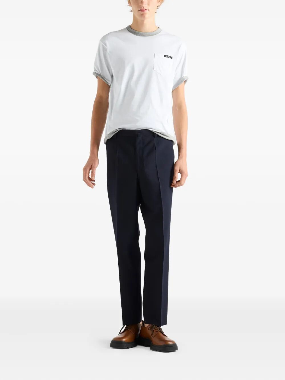 REVERSIBLE COTTON T-SHIRT UJN960SOOO1801F0AV1 (Prada / Tシャツ・カットソー ) | Prada (プラダ)(2)