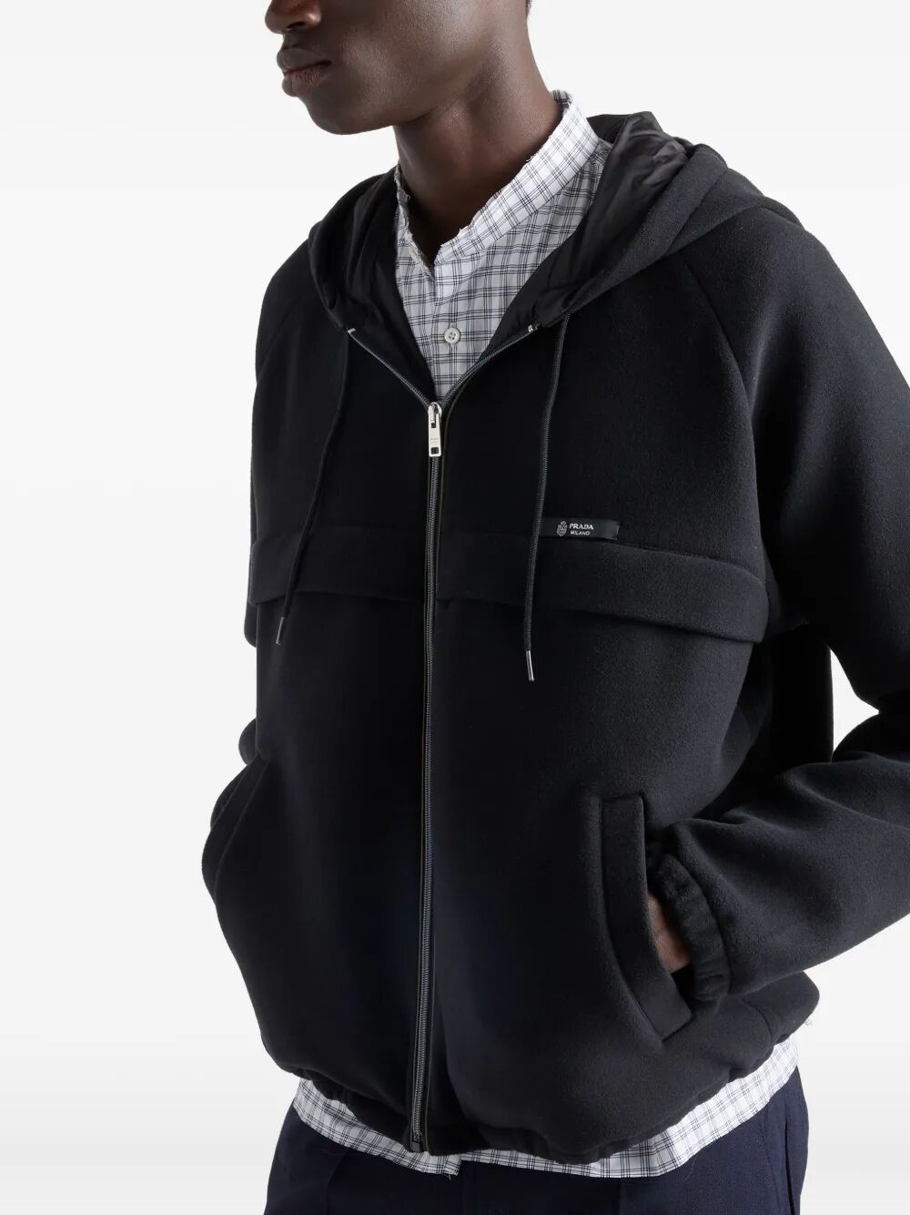 HOODED TECHNICAL FABRIC BLOUSON JACKET SGD072SOOO18XOF0002 (Prada / カジュアルジャケット ) | Prada (プラダ)(3)