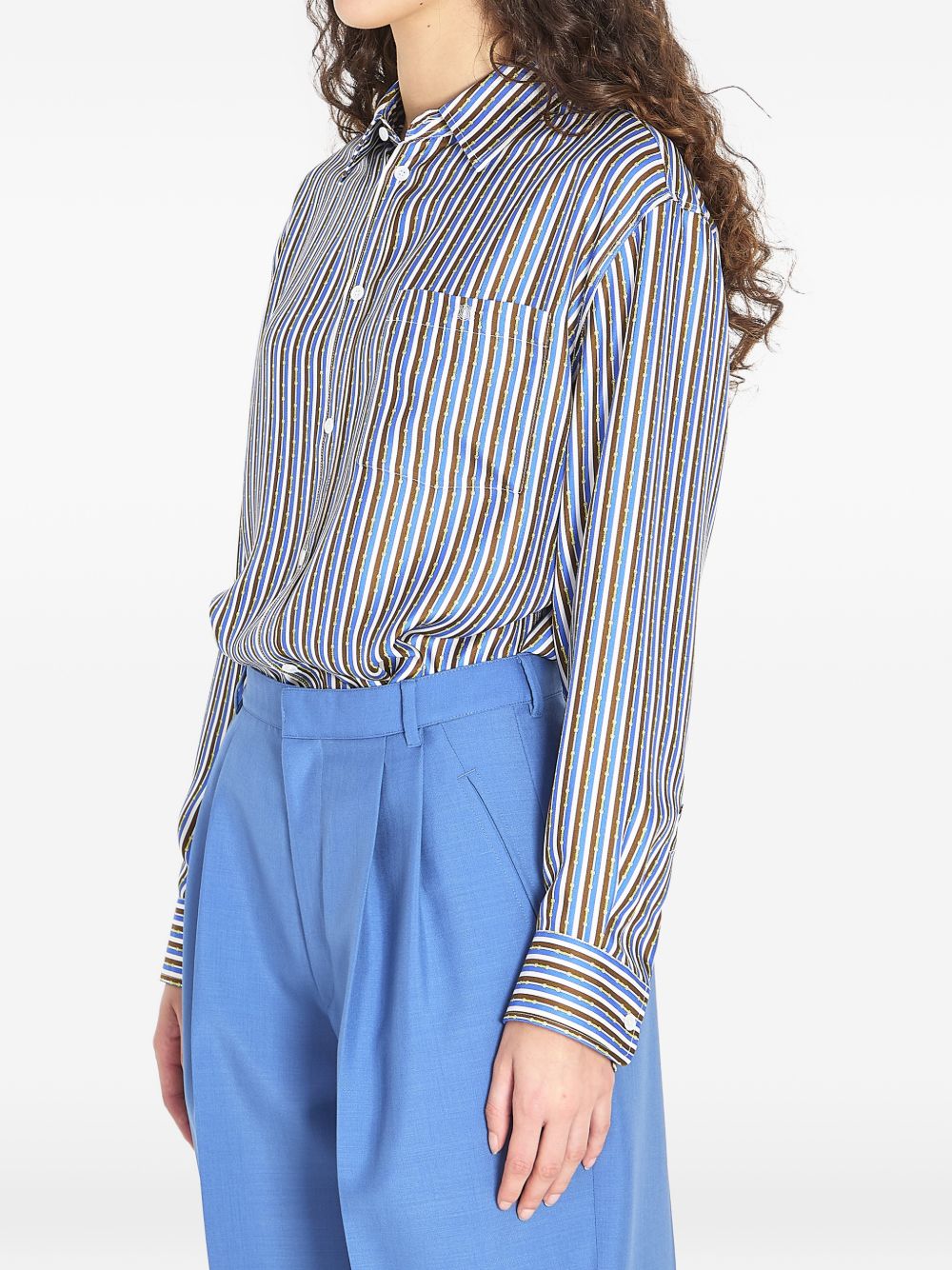 Céline Shirts Blue RC09Y2I73GFQ2 (CELINE / シャツ・ブラウス ) | CELINE (セリーヌ)(2)