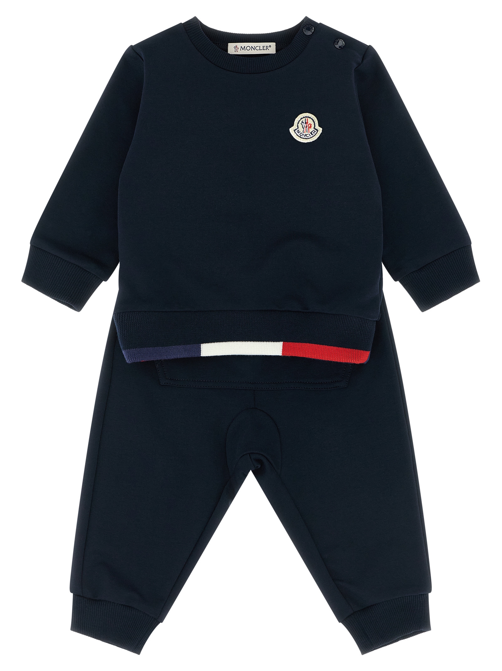 Tricolor hem sweatshirt + joggers L19518M0000889AEB778 (Moncler / スウェット・フーディー ) | Moncler (モンクレール)