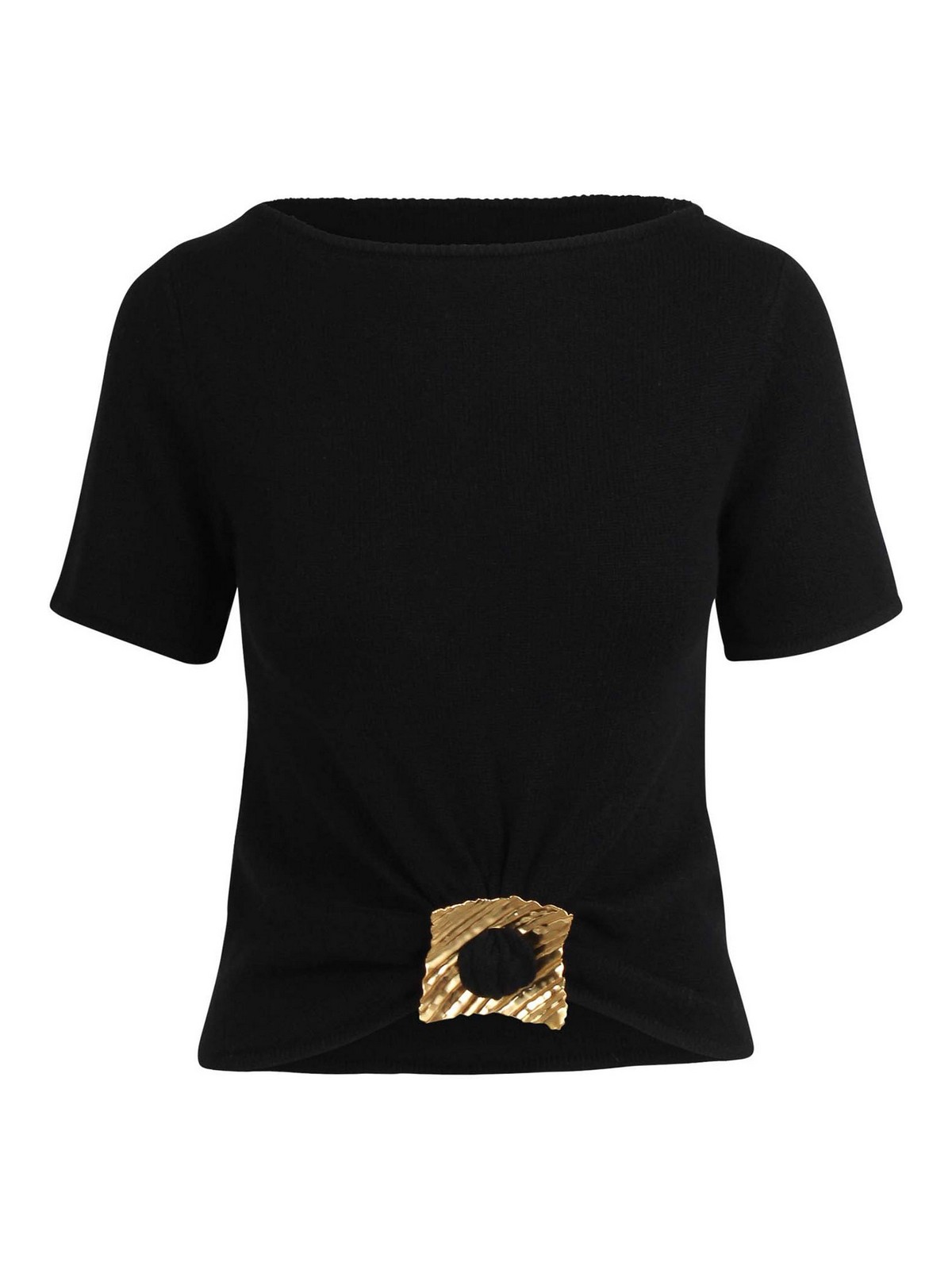 Ellen Wool and Cashmere T-Shirt TP28957CW1406BLACK (cult gaia / Tシャツ・カットソー ) | cult gaia (カルト ガイア)