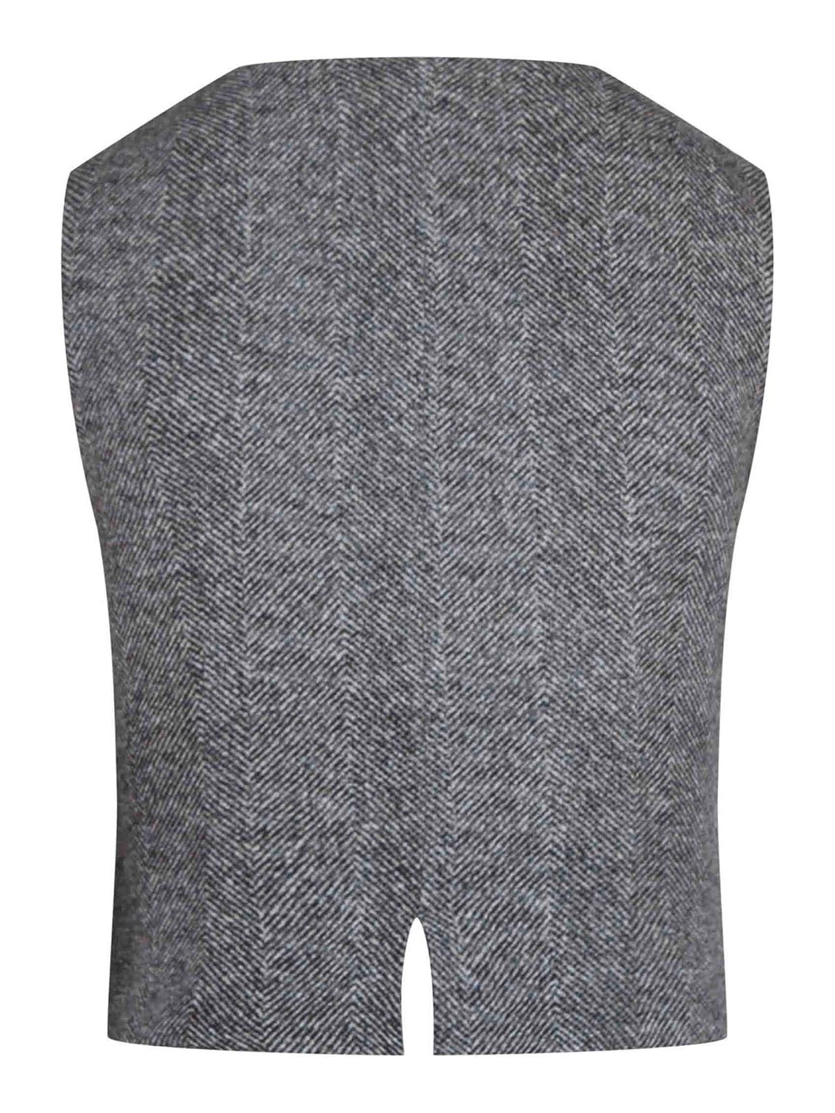 Viscose Vest with Herringbone Pattern D472I304ZBWS4706 (ERMANNO SCERVINO / ベスト ) | ERMANNO SCERVINO (エルマンノ シェルヴィーノ)(1)