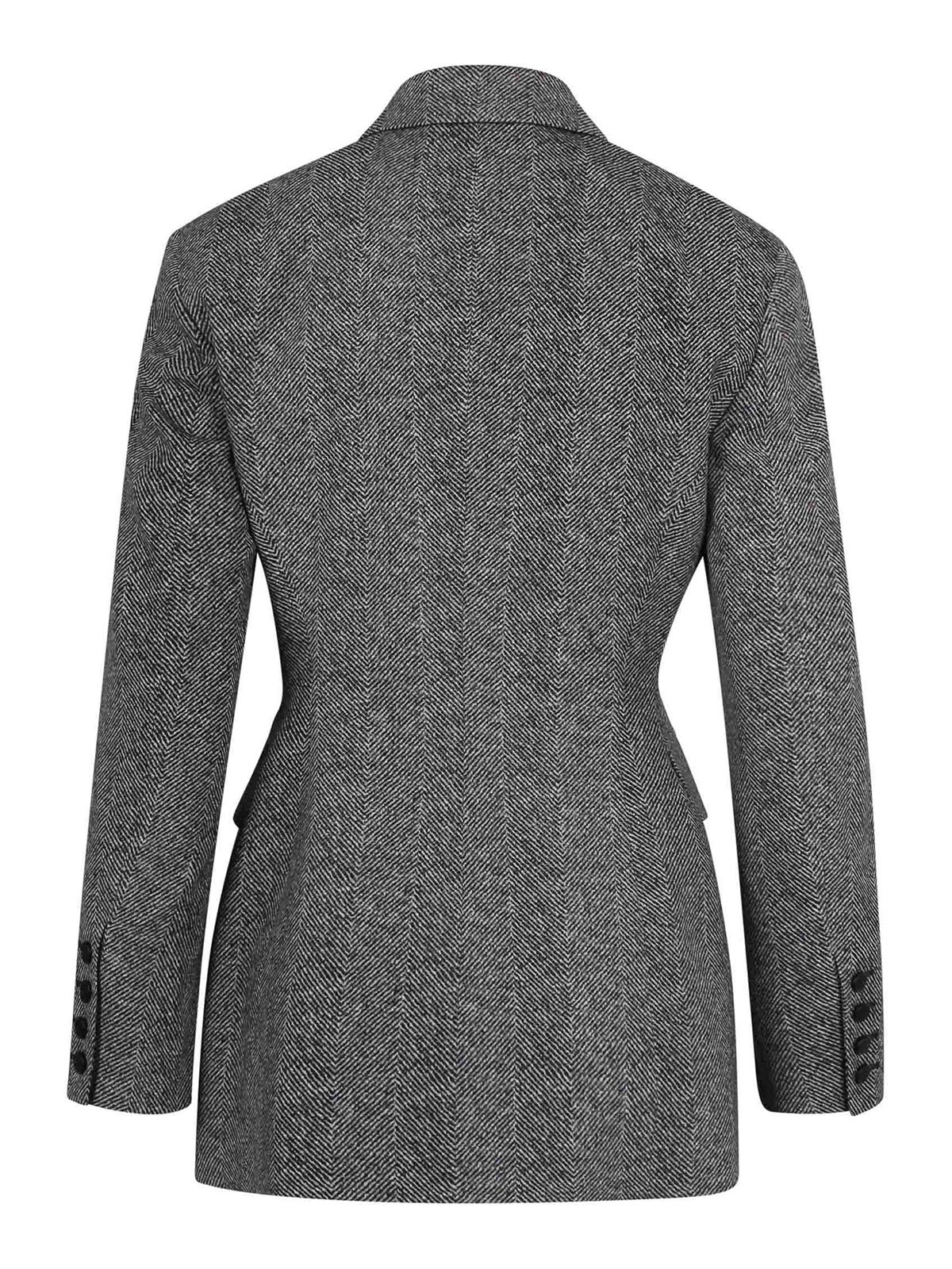 Double-Breasted Viscose Jacket D476I322ZFYS4706 (ERMANNO SCERVINO / ブレザー・ジャケット ) | ERMANNO SCERVINO (エルマンノ シェルヴィーノ)(1)