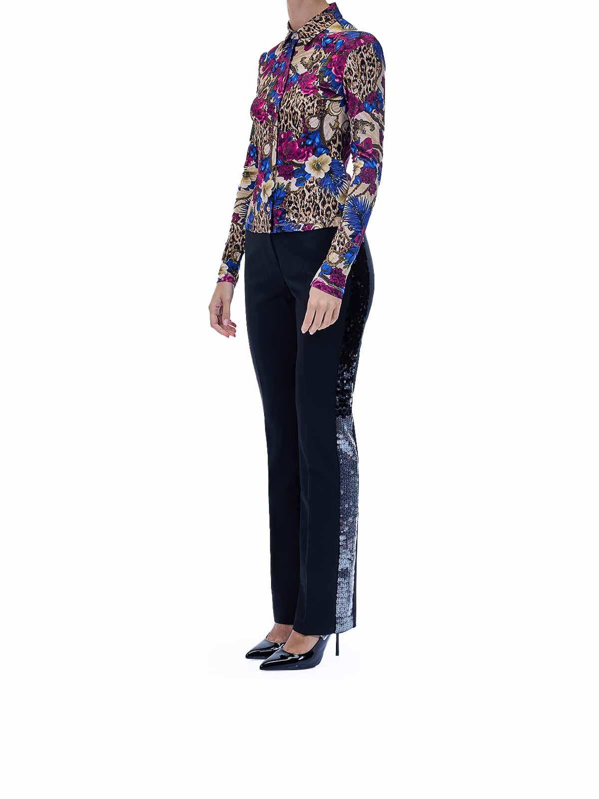 Flowers Leopard shirt 79PAL228JS531R69 (Just Cavalli / シャツ・ブラウス ) | Just Cavalli (ジャスト カヴァリ)(2)