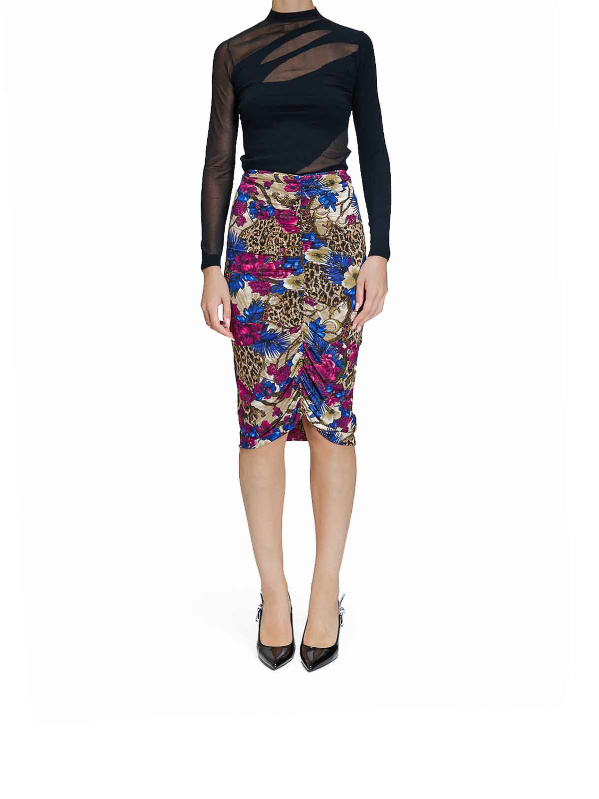 Gonna Flowers Leopard 79PAE815JS531R69 (Just Cavalli / スカート ) | Just Cavalli (ジャスト カヴァリ)(1)