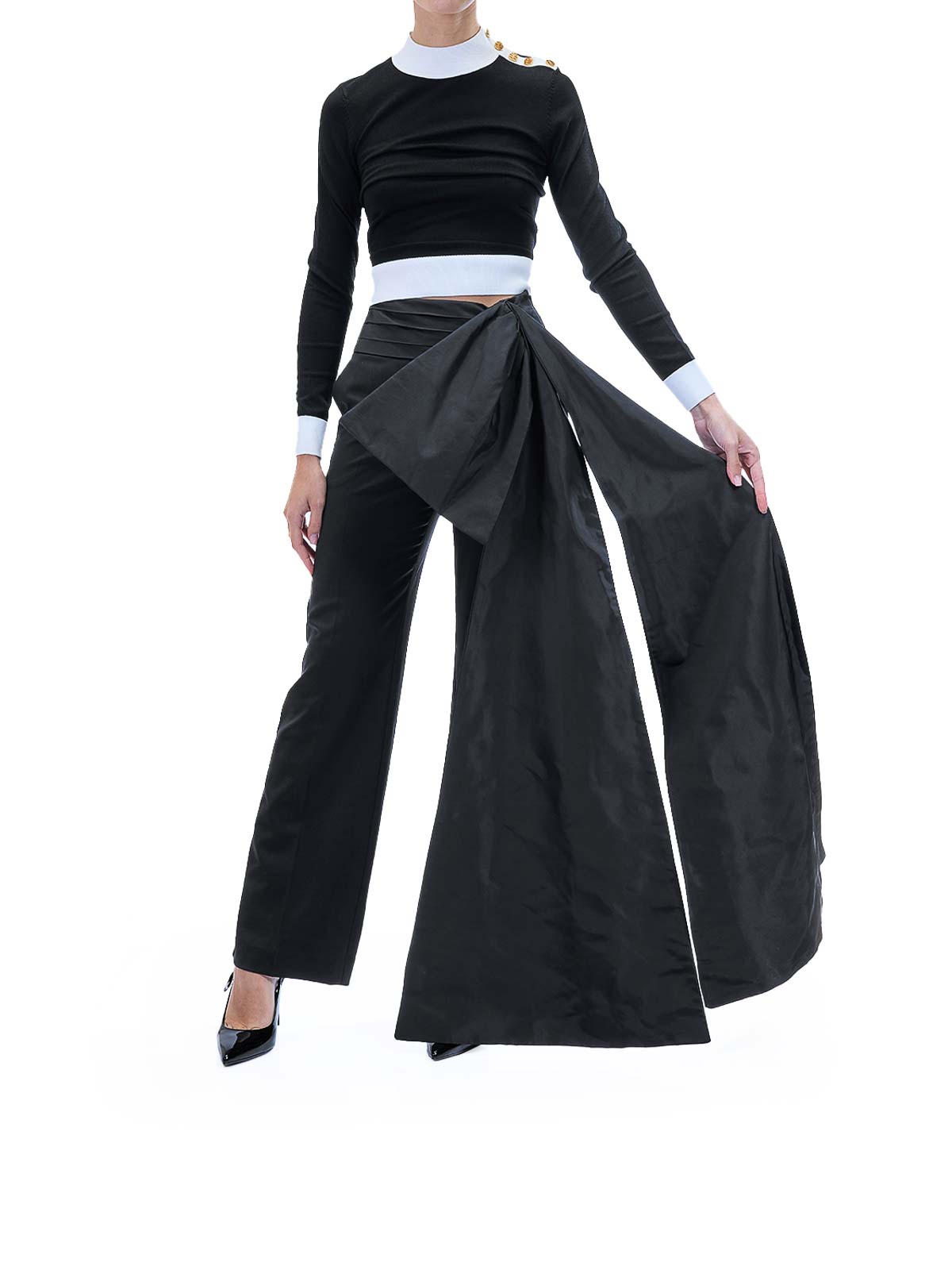 Karl Studio Taffeta Bow Pants A4W10131999 (KARL LAGERFELD / パンツ ) | KARL LAGERFELD (カール・ラガーフェルド)(4)