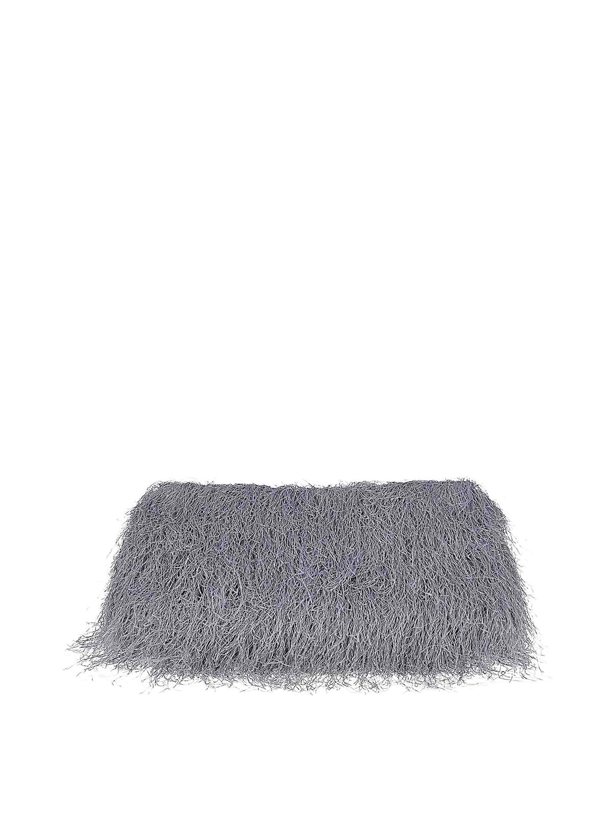 Envelope Leather Bag With White Fringes 25201154120318E15 (Dries Van Noten / ハンドバッグ・ショルダーバッグ ) | Dries Van Noten (ドリスヴァンノッテン)