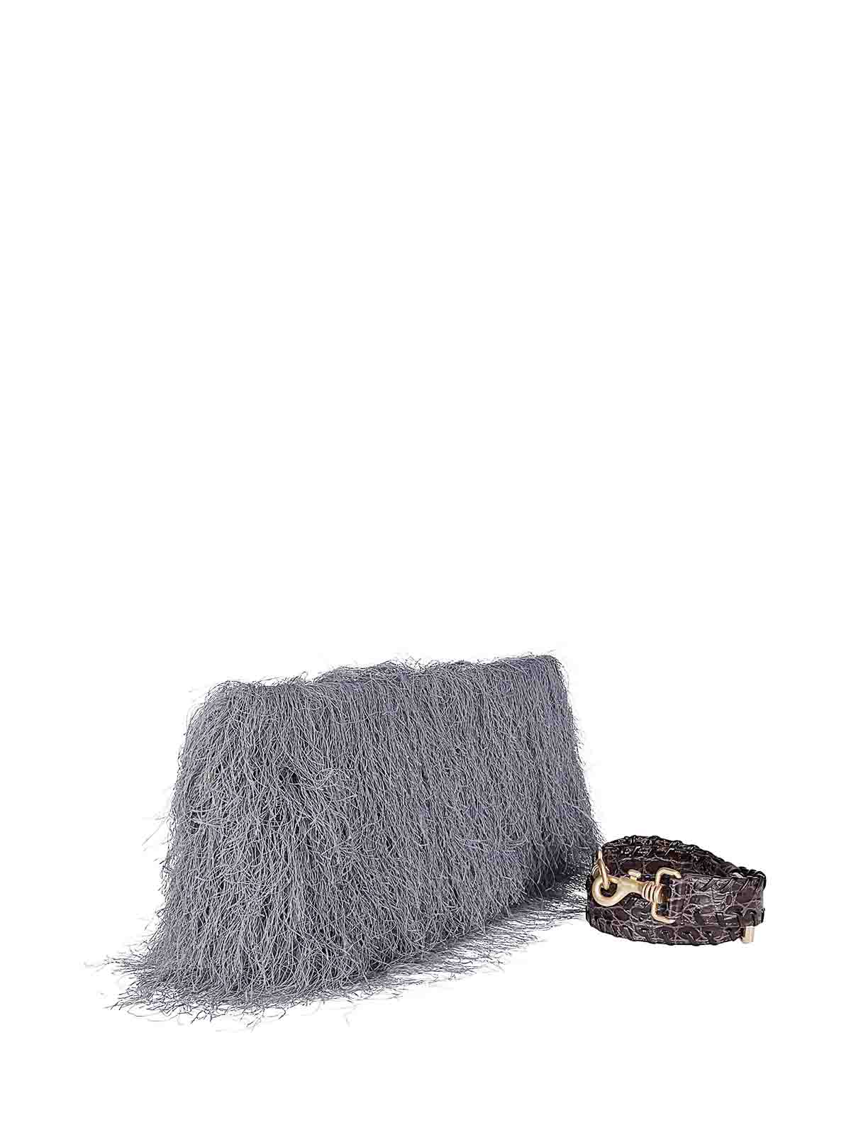 Envelope Leather Bag With White Fringes 25201154120318E15 (Dries Van Noten / ハンドバッグ・ショルダーバッグ ) | Dries Van Noten (ドリスヴァンノッテン)(1)