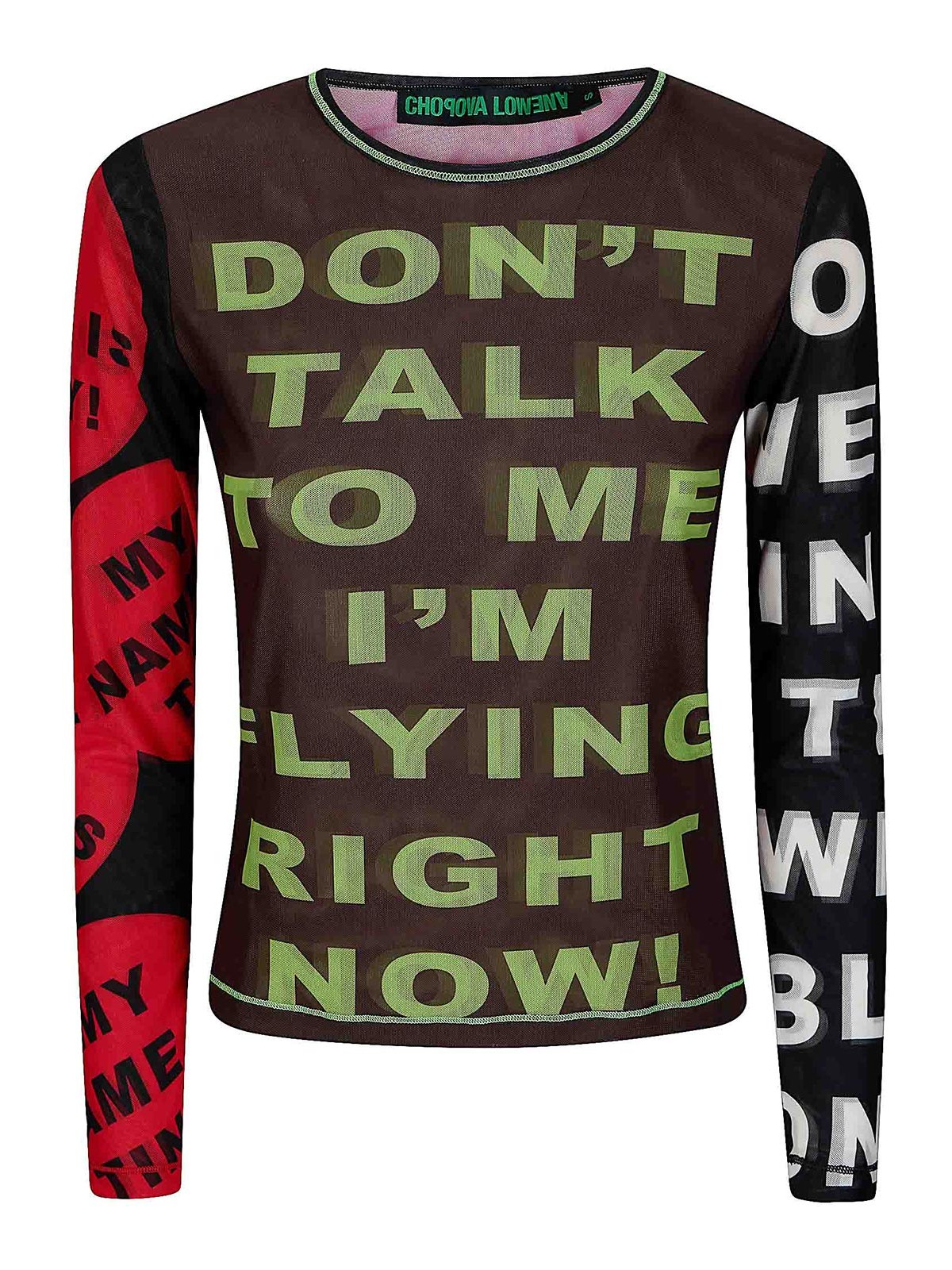 Dont Talk To Me Mesh Ls Top 2418MULTI (CHOPOVA LOWENA / Tシャツ・カットソー ) | CHOPOVA LOWENA (チョポヴァ ロウェナ)