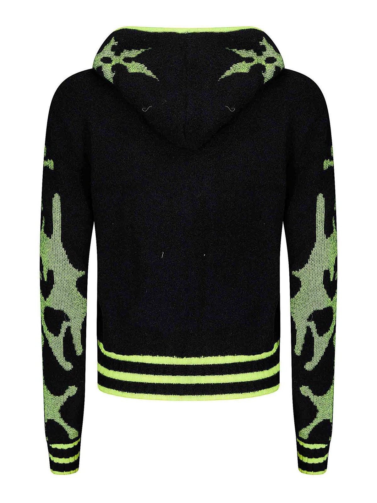 Neon Cartoon Cardigan 5257BLACKANDYELLOW (CHOPOVA LOWENA / ニット・セーター・カーディガン ) | CHOPOVA LOWENA (チョポヴァ ロウェナ)(1)