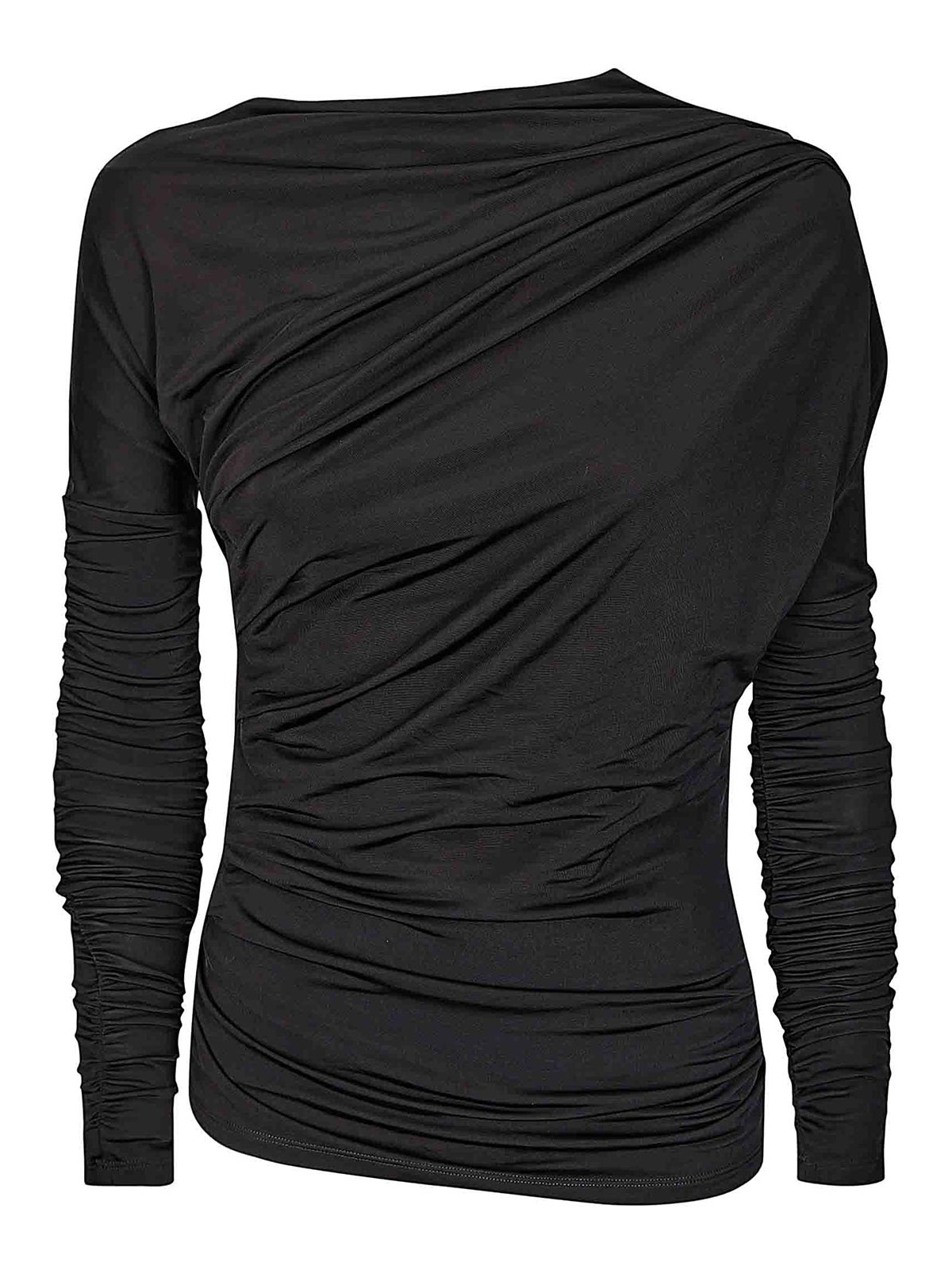 Shiny Jersey Ruched Top T4393099 (GANNI / Tシャツ・カットソー ) | GANNI (ガニー)