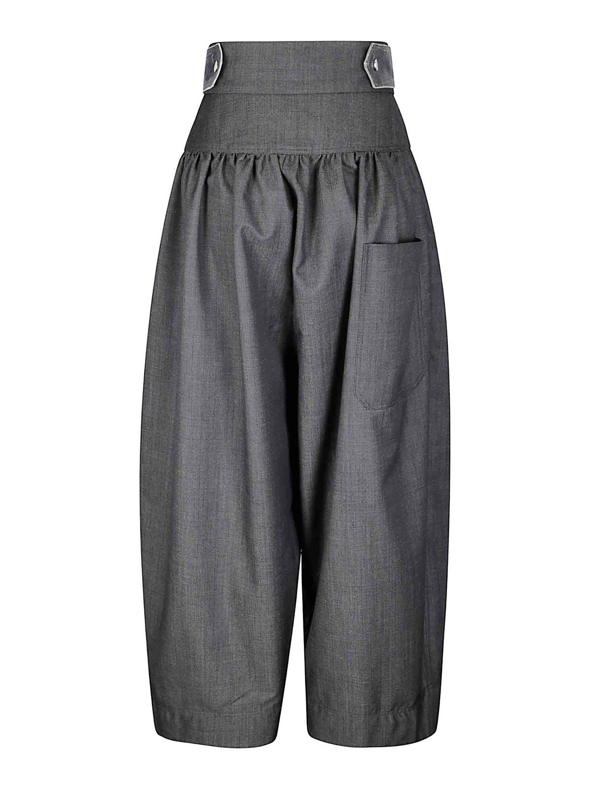 Luna Wide-Legged Trousers N08P004CHARCOALBLACK (NICCOLÒ PASQUALETTI / パンツ ) | NICCOLÒ PASQUALETTI (ニコロ パスクアレッティ)(1)