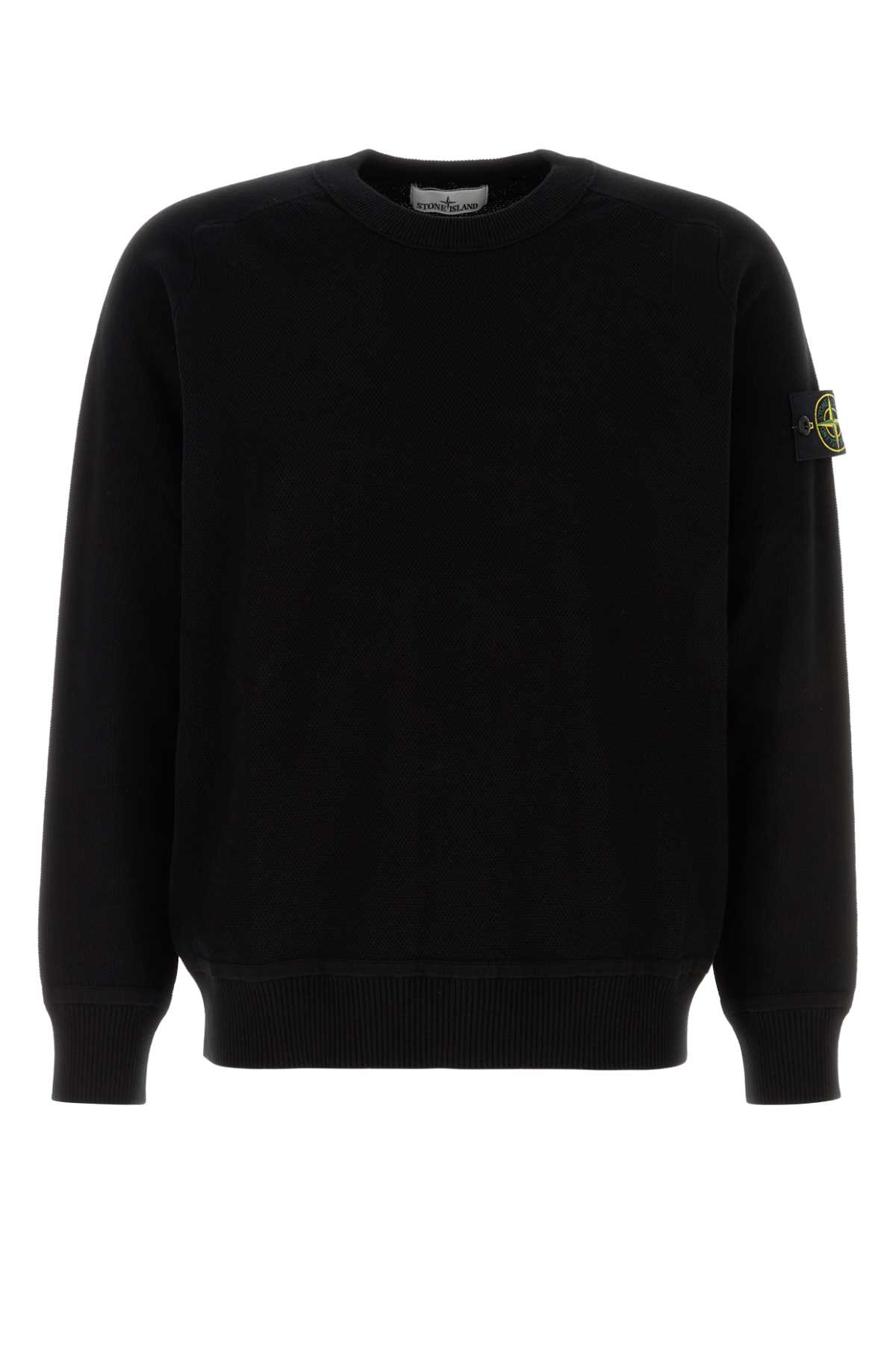 Black cotton sweater 5100036B5V0029 (STONE ISLAND / ニット・セーター・カーディガン ) | STONE ISLAND (ストーンアイランド)