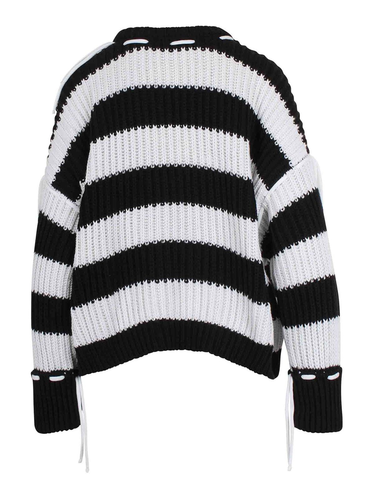 Layered V-Neck Sweater 25FWKANNELLAFF25003BLACKSTRIPES (SSHEENA / ニット・セーター・カーディガン ) | SSHEENA (シーナ)(1)