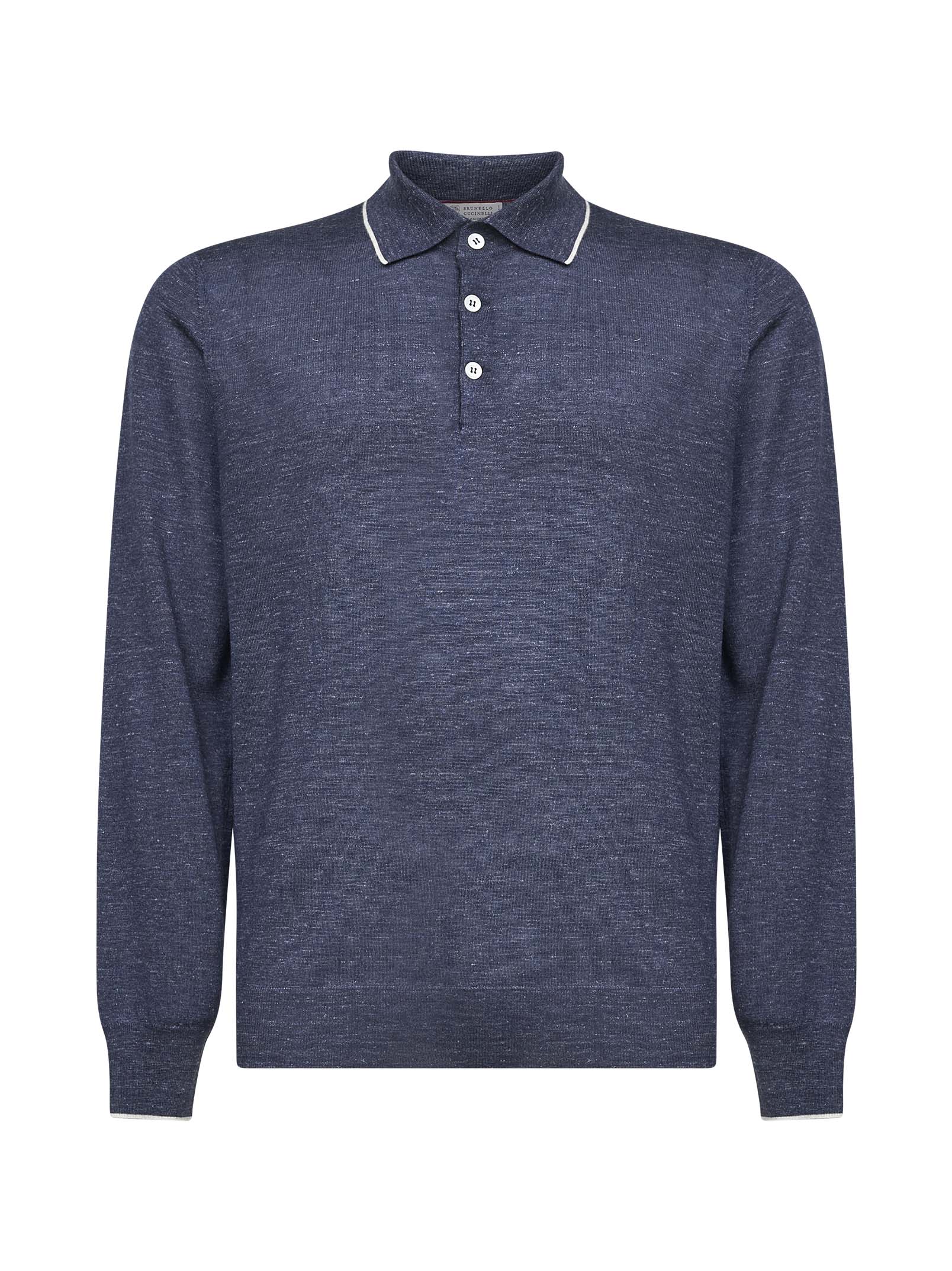 Brunello Cucinelli T-shirts and Polos Avion Blue MHS805905CKL07 (Brunello Cucinelli / ポロシャツ ) | Brunello Cucinelli (ブルネロ・クチネリ)