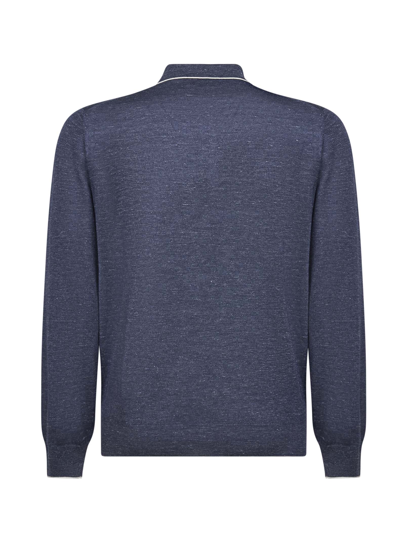 Brunello Cucinelli T-shirts and Polos Avion Blue MHS805905CKL07 (Brunello Cucinelli / ポロシャツ ) | Brunello Cucinelli (ブルネロ・クチネリ)(1)