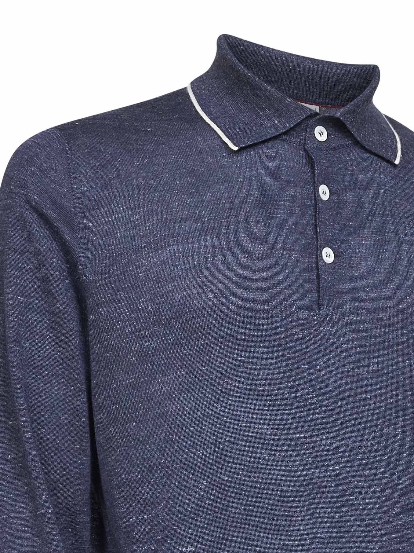 Brunello Cucinelli T-shirts and Polos Avion Blue MHS805905CKL07 (Brunello Cucinelli / ポロシャツ ) | Brunello Cucinelli (ブルネロ・クチネリ)(2)