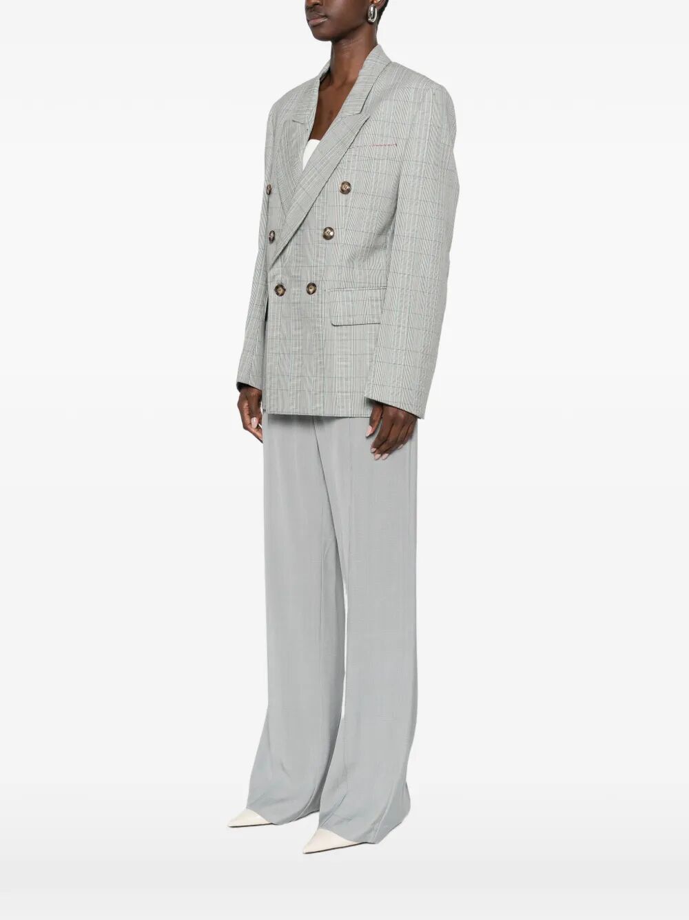 CHECK WOOL DOUBLE-BREASTED TAILORED JACKET 1126WJK006911B9640 (VICTORIA BECKHAM / ブレザー・ジャケット ) | VICTORIA BECKHAM (ヴィクトリア ベッカム)(3)