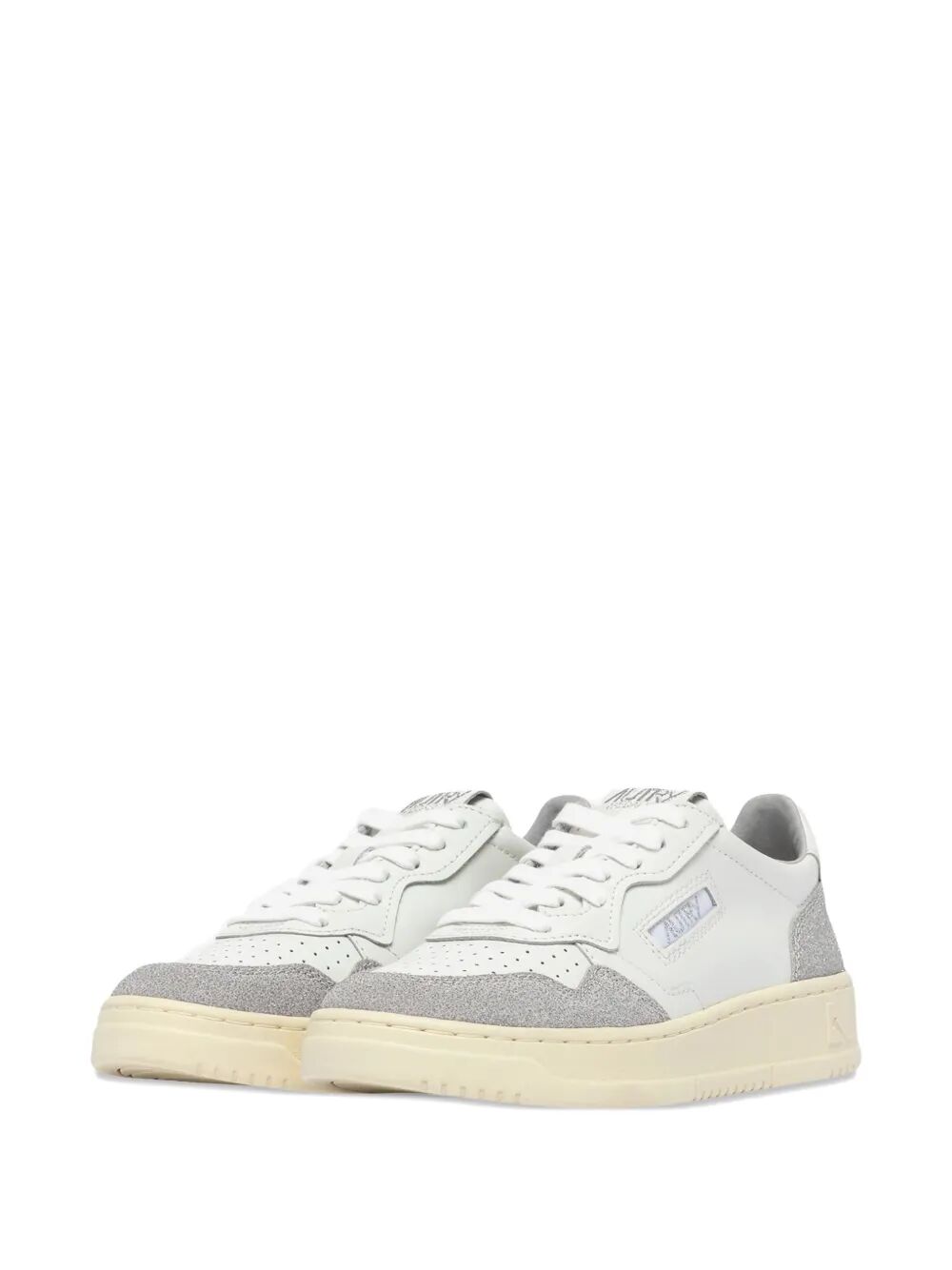MEDALIST LOW SNEAKERS IN WHITE LEATHER AND GREY GLITTERED DETAILS AULWPK01WHTGREY (AUTRY / スニーカー ) | AUTRY (オートリー)(2)