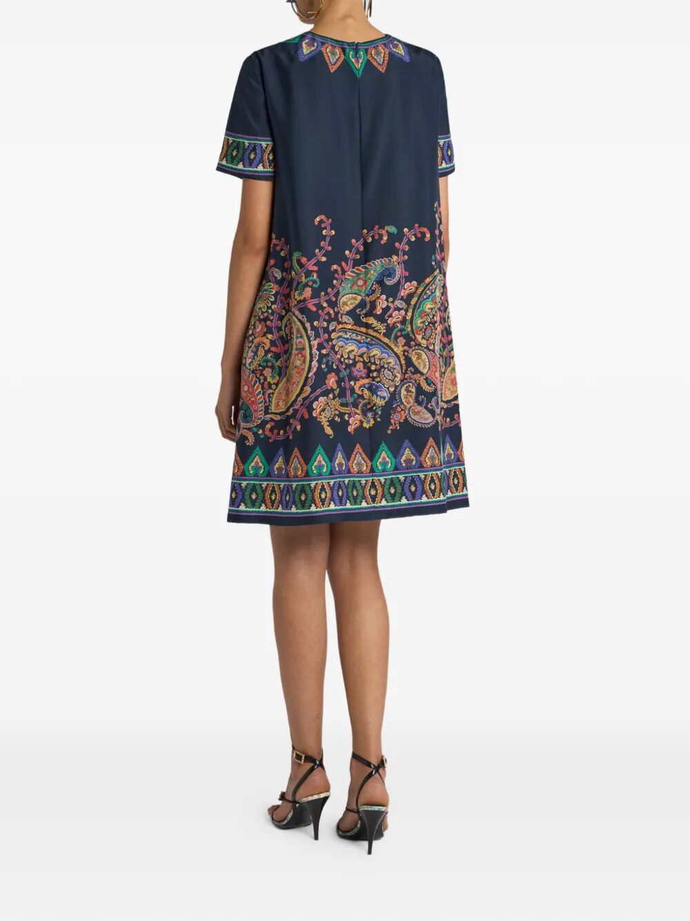 SILK MINI TUNIC DRESS WITH PLACED FLORAL PAISLEY PRINT WRHA0562AKG17X0883 (ETRO / ワンピース・ドレス・オールインワン ) | ETRO (エトロ)(3)