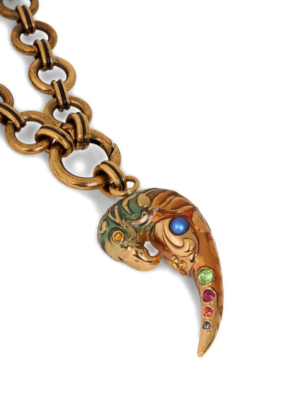 NECKLACE WITH PAISLEY PARROT AND CRYSTALS WF5C0052AM064G7611 (ETRO / ネックレス ) | ETRO (エトロ)(1)