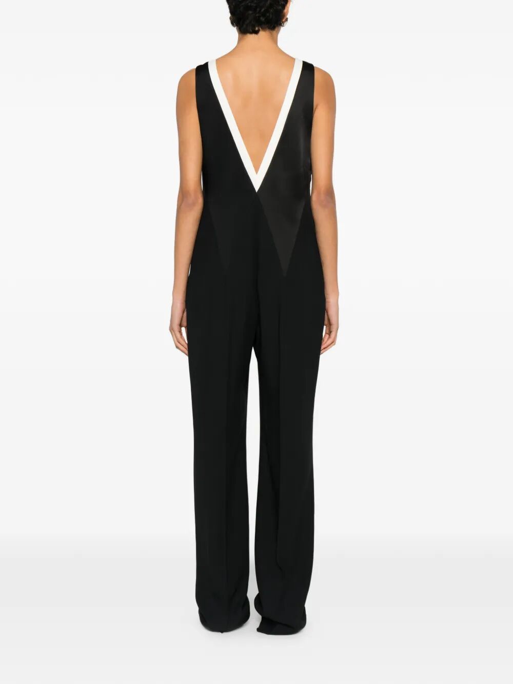 CONTRAST V-NECK JUMPSUIT TU0295FAX1713NWE (TOM FORD / ワンピース・ドレス・オールインワン ) | TOM FORD (トムフォード)(3)