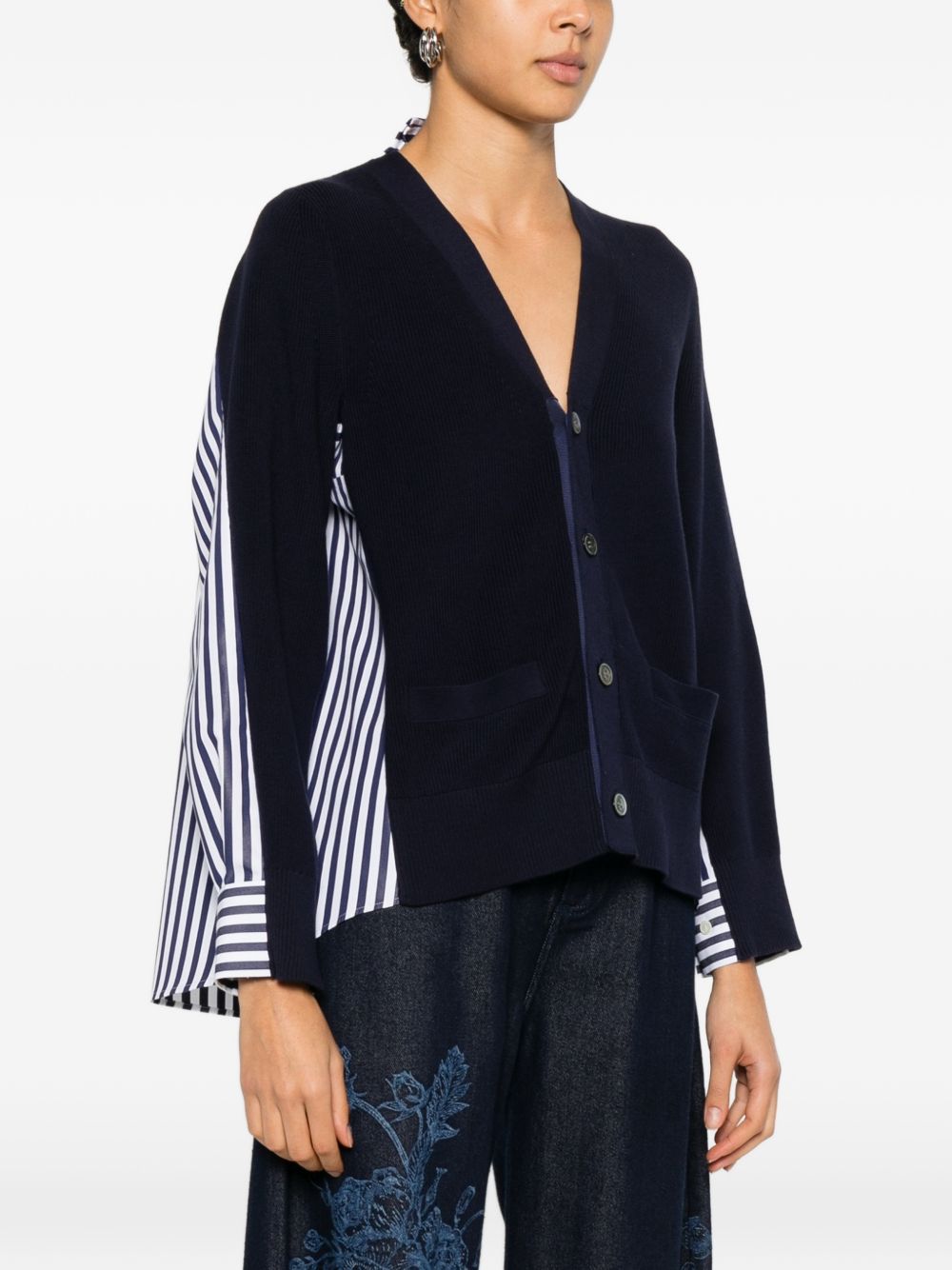 Sacai Sweaters Blue SCW332240 (sacai / ニット・セーター・カーディガン ) | sacai (サカイ)(3)