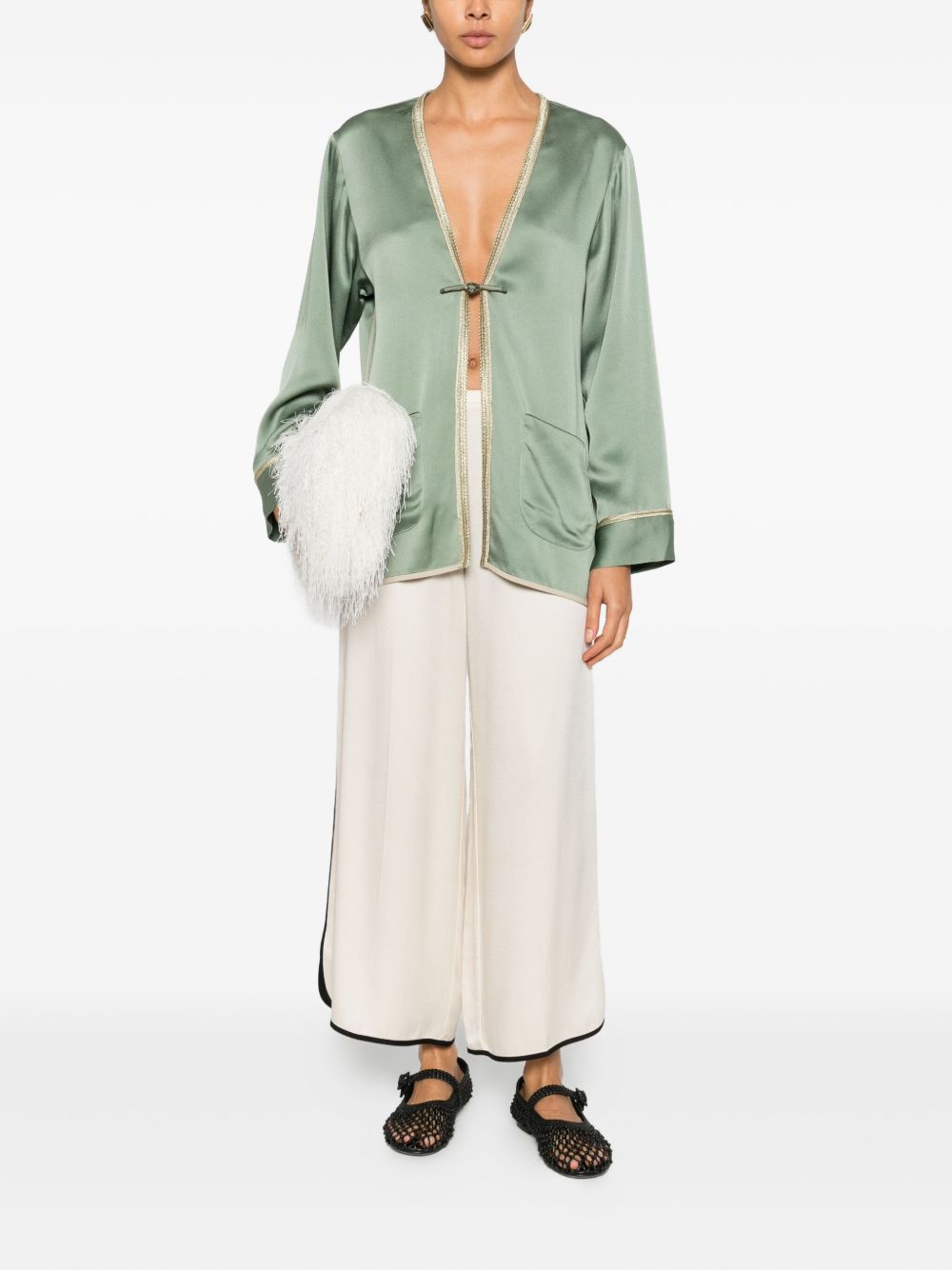 Forte Forte Jackets Green 14548MYJACKETKHAKI (forte_forte / シャツ・ブラウス ) | forte_forte (フォルテ フォルテ)(4)