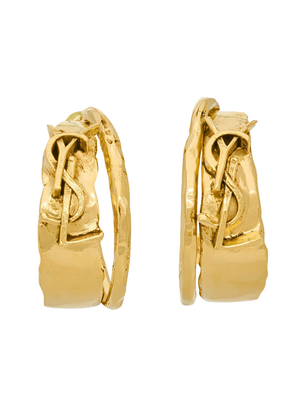 SMALL CASSANDRE METAL HALF-HOOP EARRINGS 853088Y15007005 (Saint Laurent / ピアス・イヤリング ) | Saint Laurent (サンローラン)