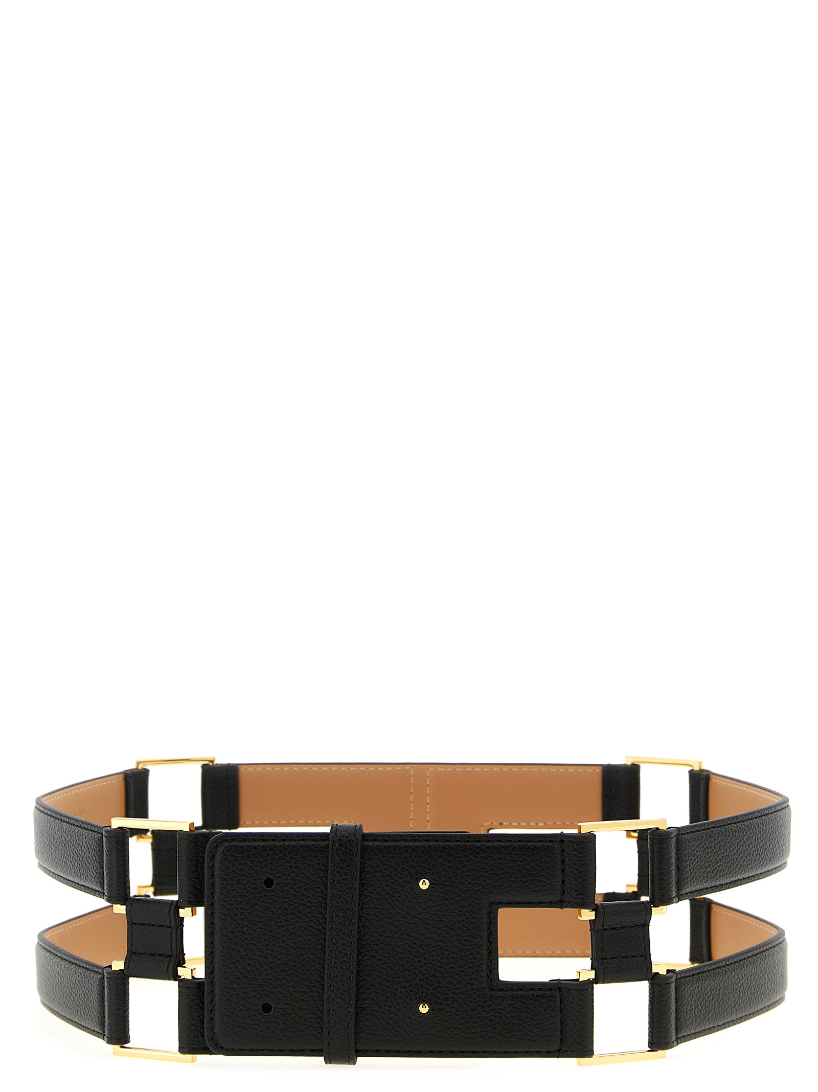 Double band belt CT87S61E2110 (Elisabetta Franchi / ベルト・サスペンダー ) | Elisabetta Franchi (エリザベッタ フランキ)