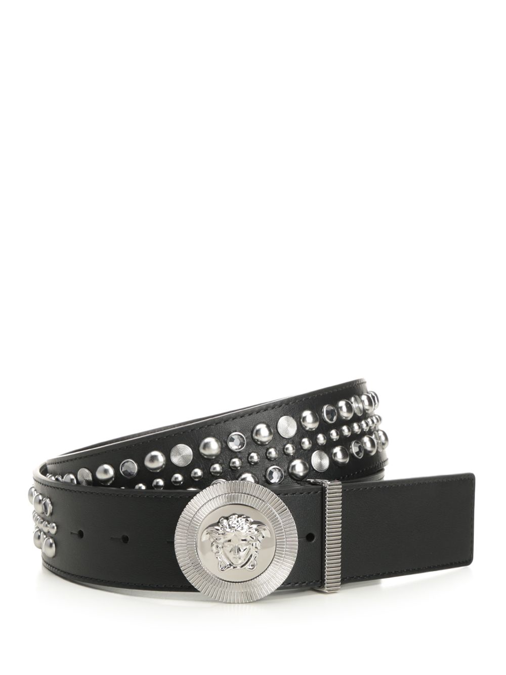 BELT H.40 LAMB LEATHER WITH STUDS 10038731A166401B00P (VERSACE / ベルト・サスペンダー ) | VERSACE (ヴェルサーチェ)