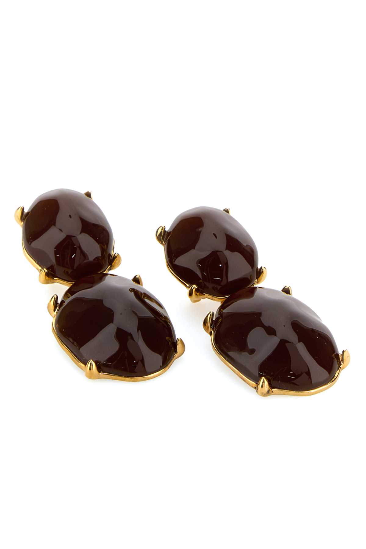 Brown metal and resin earrings 840559Y15915896 (Saint Laurent / ピアス・イヤリング ) | Saint Laurent (サンローラン)(1)