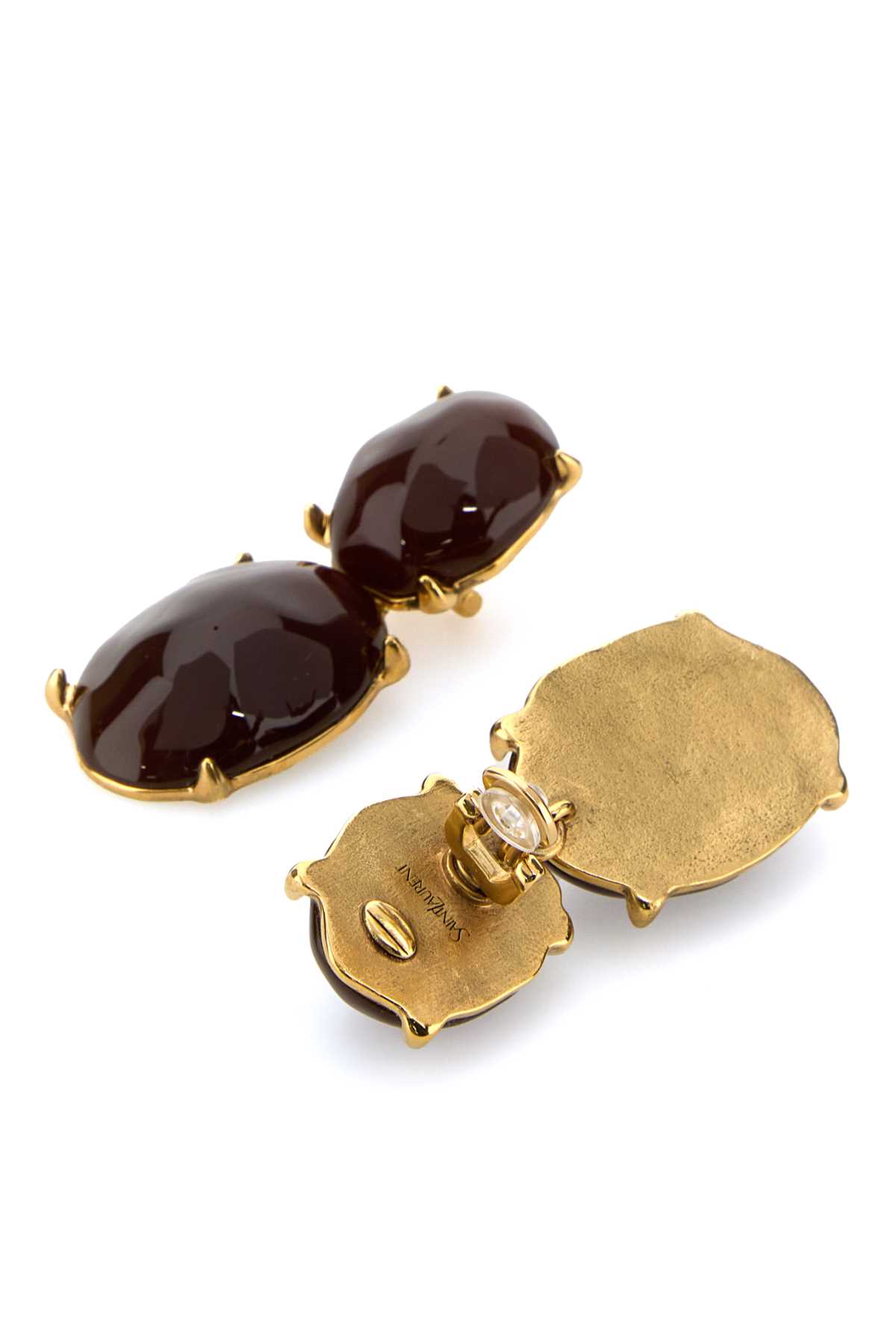 Brown metal and resin earrings 840559Y15915896 (Saint Laurent / ピアス・イヤリング ) | Saint Laurent (サンローラン)(2)