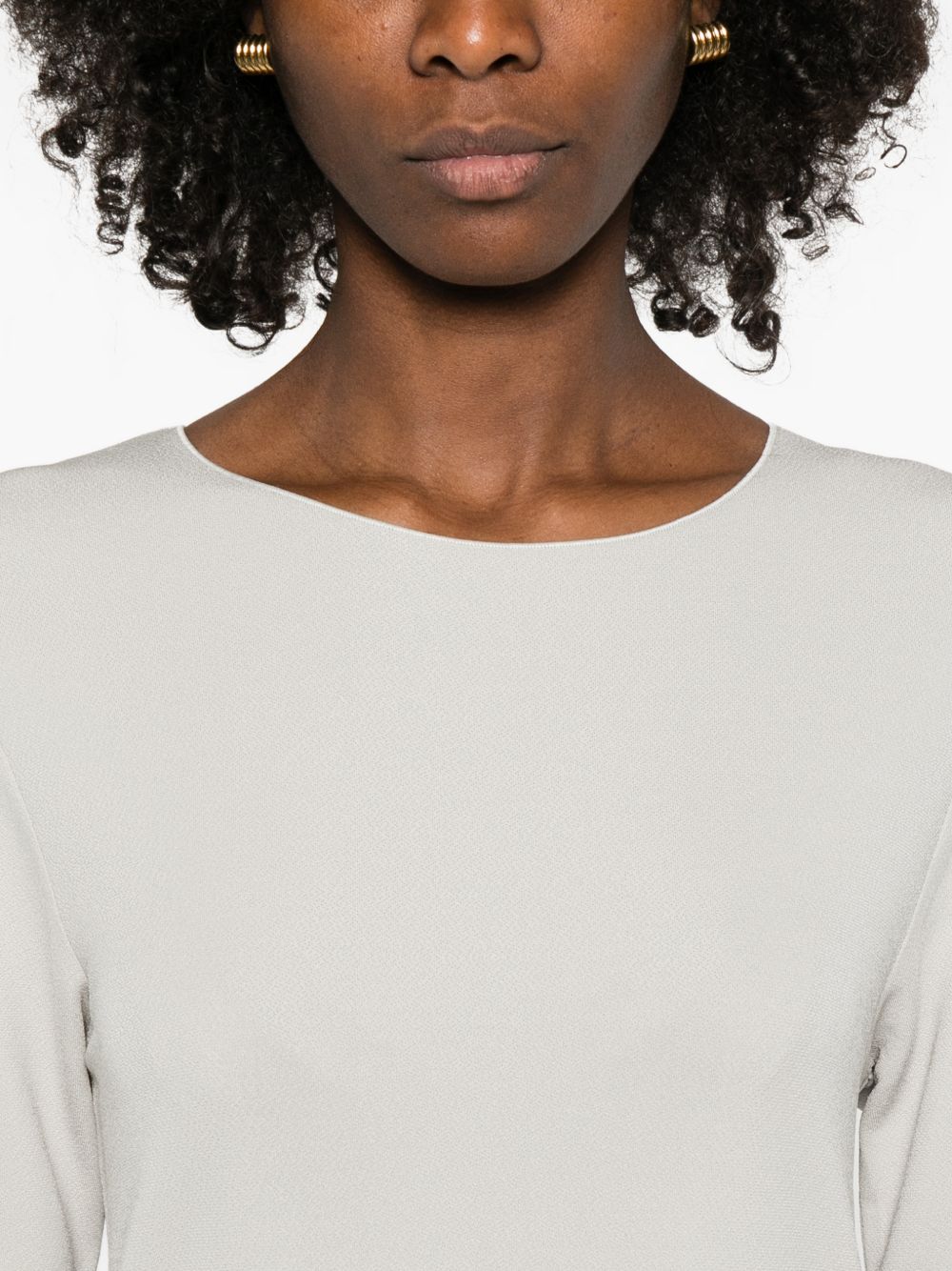 Emporio Armani Dresses Light Grey EW003528AF16066U8012 (EMPORIO ARMANI / ワンピース・ドレス・オールインワン ) | EMPORIO ARMANI (エンポリオ アルマーニ)(1)