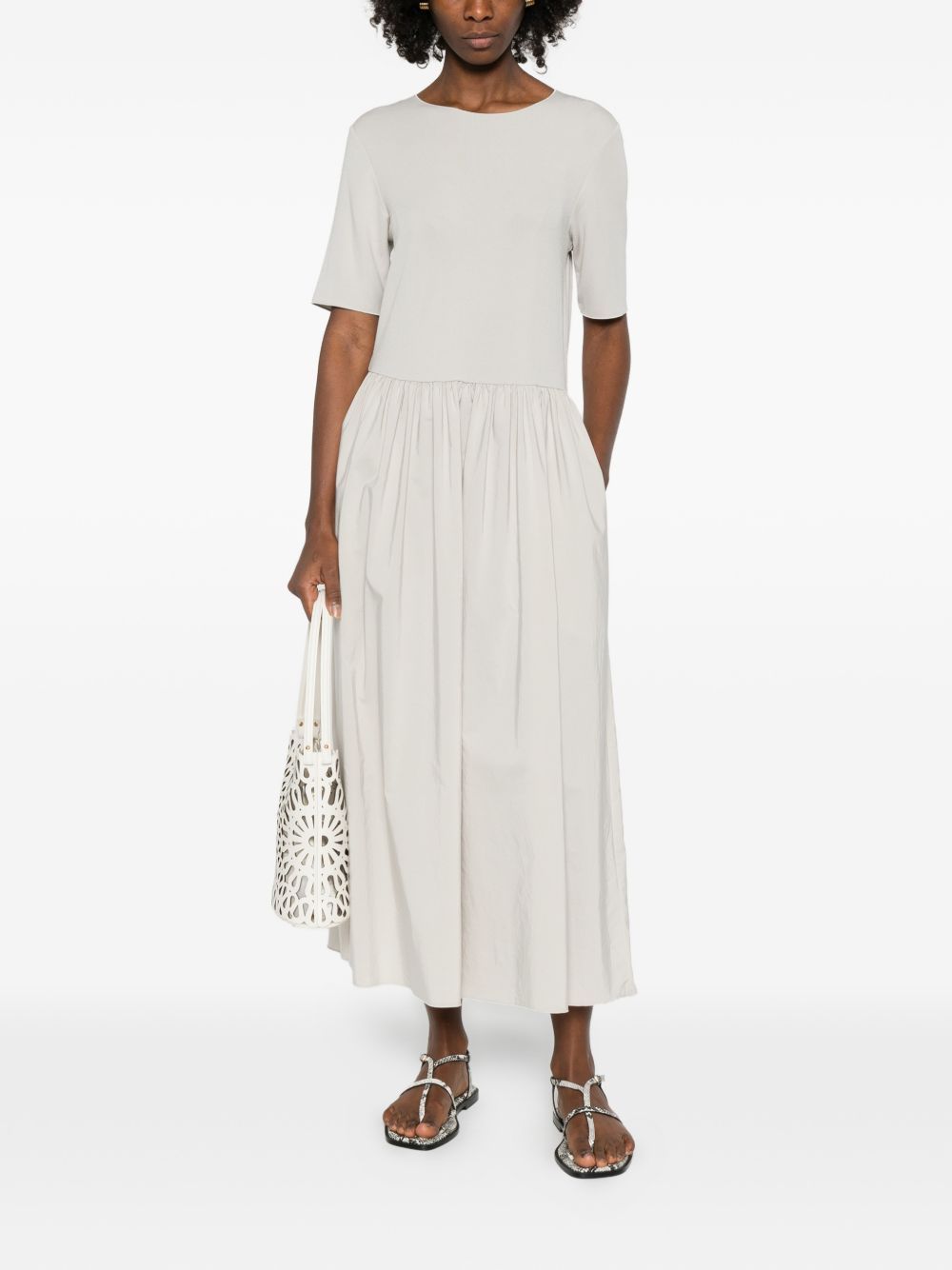 Emporio Armani Dresses Light Grey EW003528AF16066U8012 (EMPORIO ARMANI / ワンピース・ドレス・オールインワン ) | EMPORIO ARMANI (エンポリオ アルマーニ)(4)