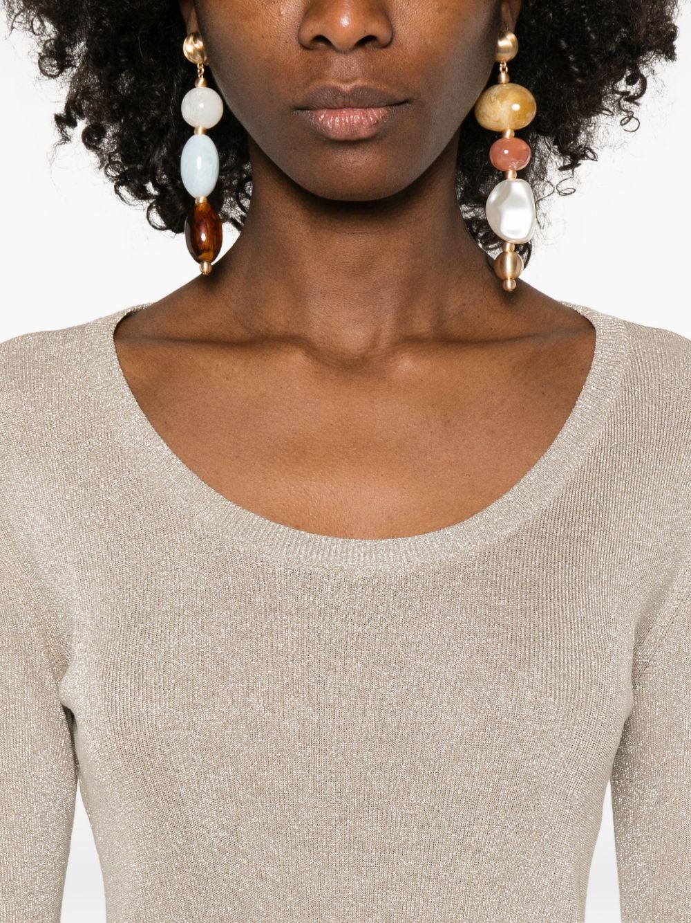 Fabiana Filippi Sweaters Ivory MAD266F067D9620145 (FABIANA FILIPPI / ニット・セーター・カーディガン ) | FABIANA FILIPPI (ファビアナフィリッピ)(2)