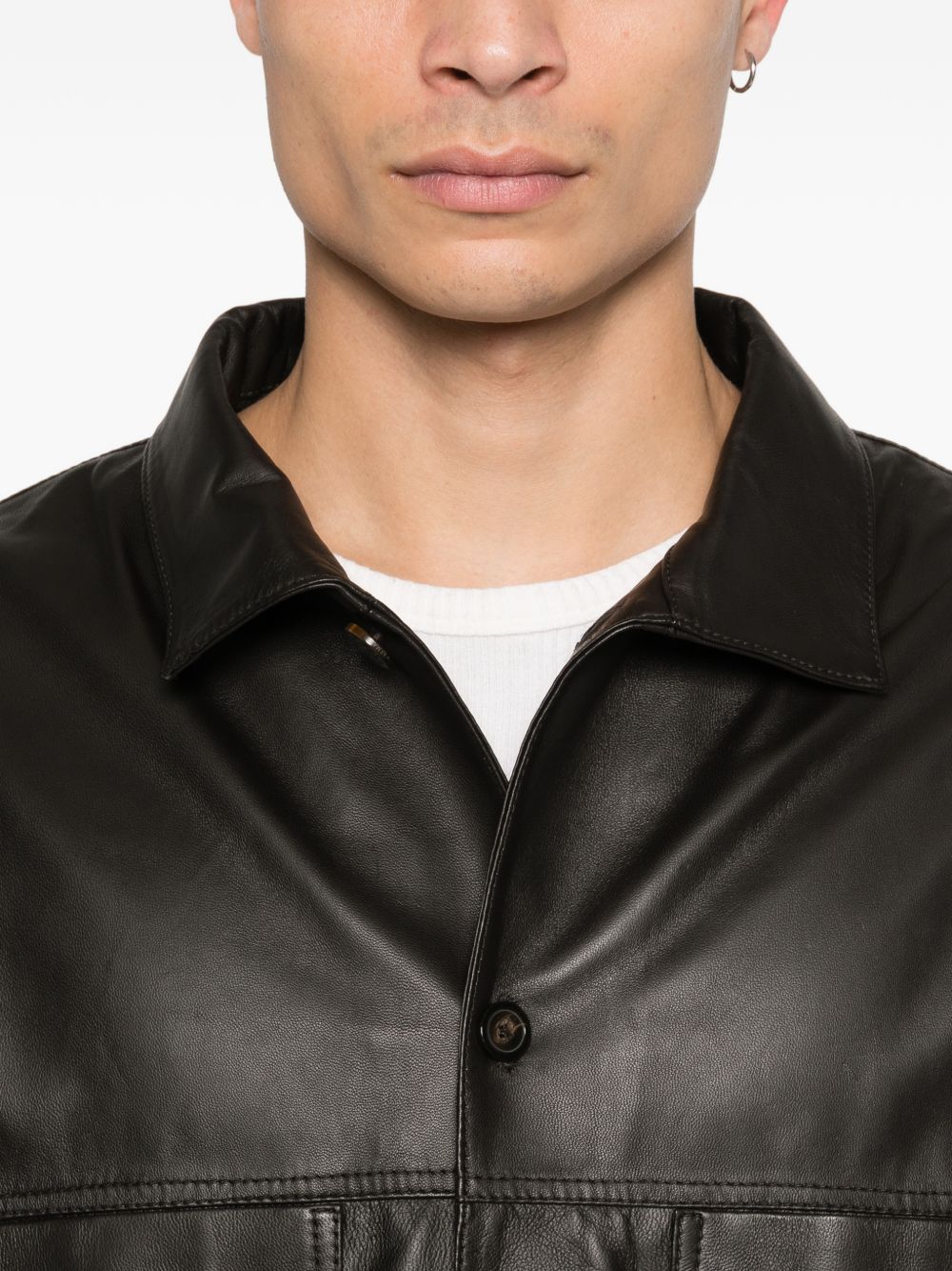 E.ARMANI EXCLUSIVE PRE Jackets Brown EM004729AF22948U8168 (EMPORIO ARMANI / レザー&ファージャケット・コート ) | EMPORIO ARMANI (エンポリオ アルマーニ)(4)