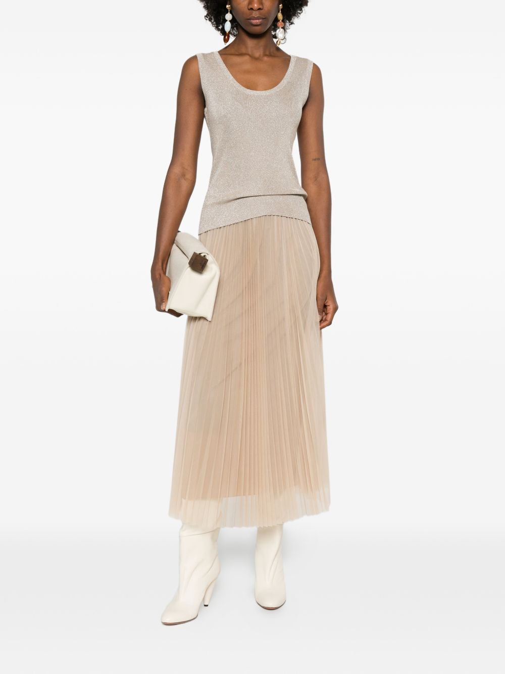 Fabiana Filippi Top Ivory MAD266F066D9620145 (FABIANA FILIPPI / タンクトップ・キャミソール ) | FABIANA FILIPPI (ファビアナフィリッピ)(2)