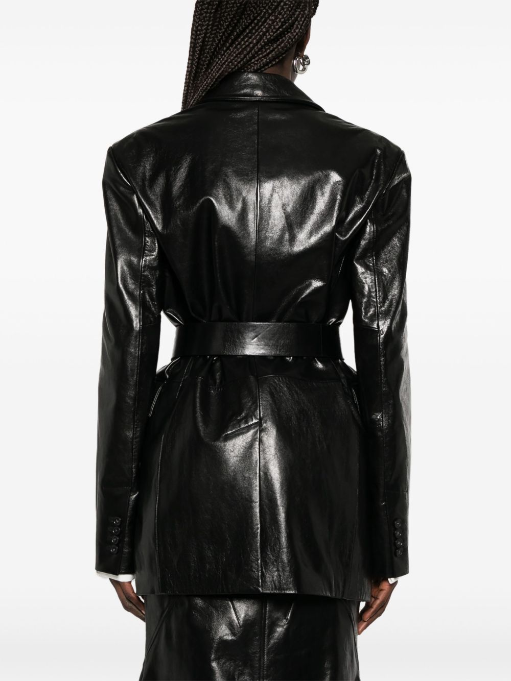 SPORTMAX PRE Jackets Black 12441011600002 (Sportmax / レザー&ファージャケット・コート ) | Sportmax (スポーツマックス)(1)