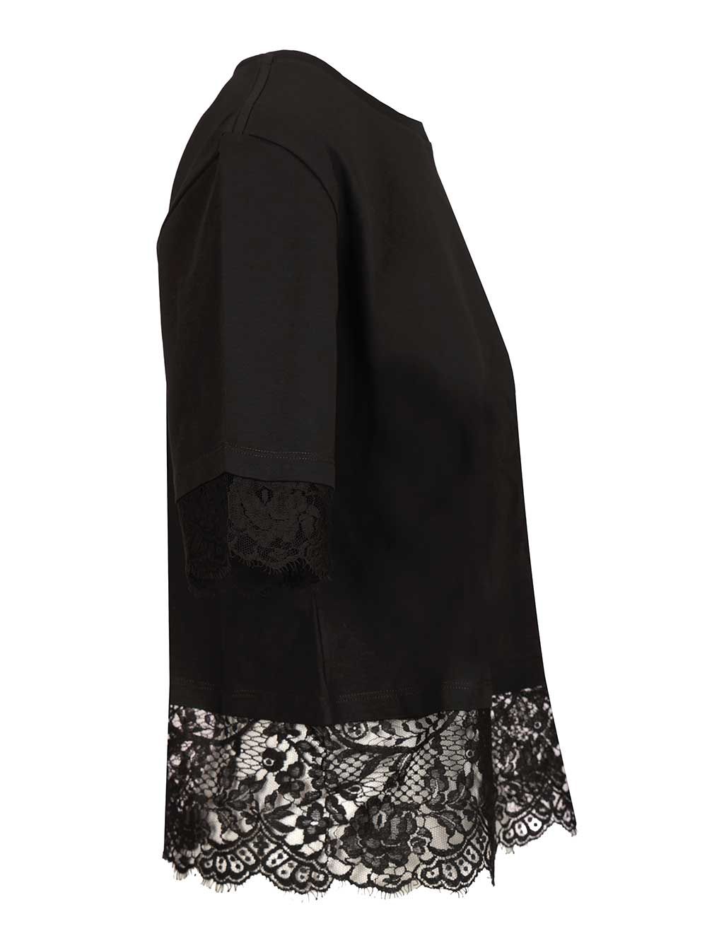 Cotton T-shirt with lace 850805QLAE61000 (Alexander McQUEEN / Tシャツ・カットソー ) | Alexander McQUEEN (アレキサンダー・マックイーン)(2)