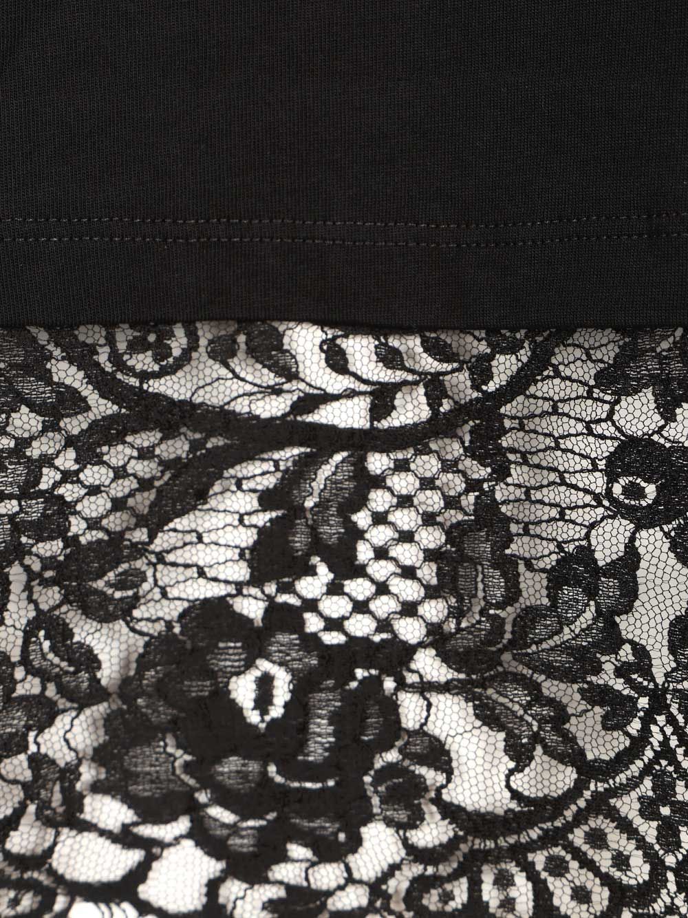 Cotton T-shirt with lace 850805QLAE61000 (Alexander McQUEEN / Tシャツ・カットソー ) | Alexander McQUEEN (アレキサンダー・マックイーン)(4)