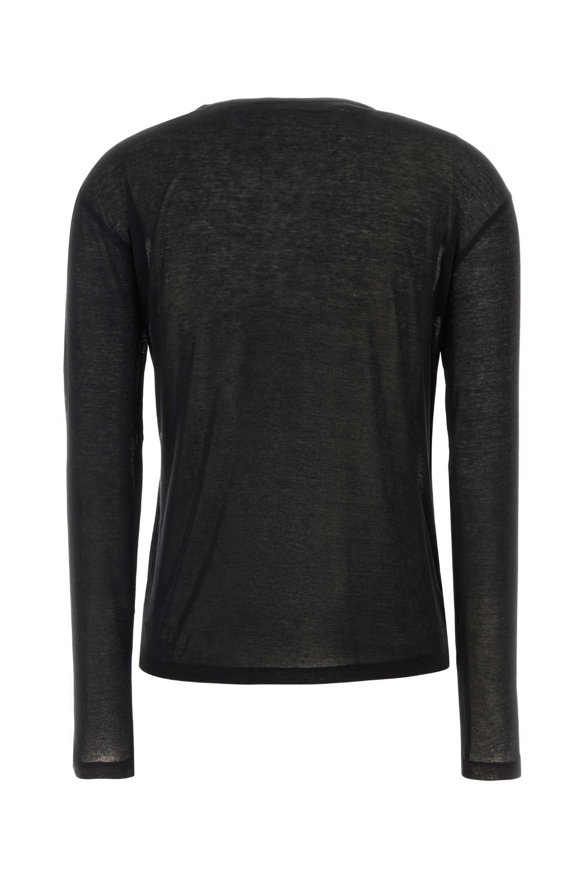 Black cotton t-shirt MJL939SOOO133OF0002 (MIU MIU / Tシャツ・カットソー ) | MIU MIU (ミュウミュウ)(1)