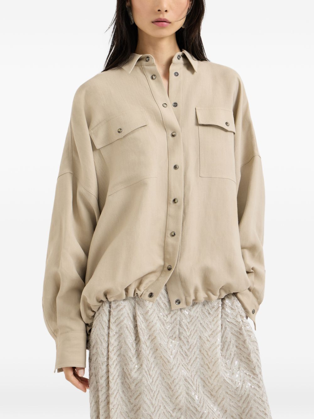 Brunello Cucinelli Shirts Beige MH126NE416C9195 (Brunello Cucinelli / シャツ・ブラウス ) | Brunello Cucinelli (ブルネロ・クチネリ)(5)