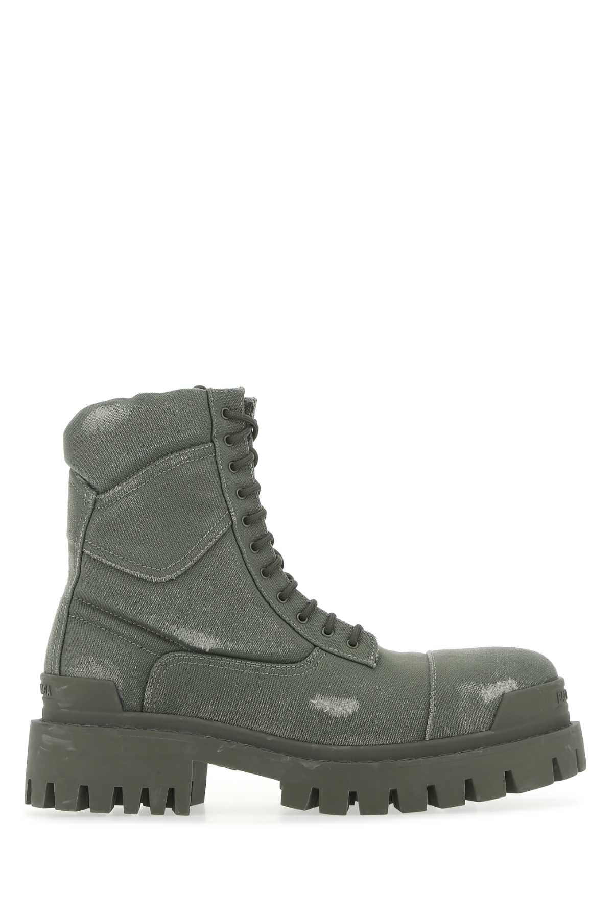 Grey canvas Combat Strike ankle boots 694042W2H113300 (Balenciaga / ブーツ ) | Balenciaga (バレンシアガ)