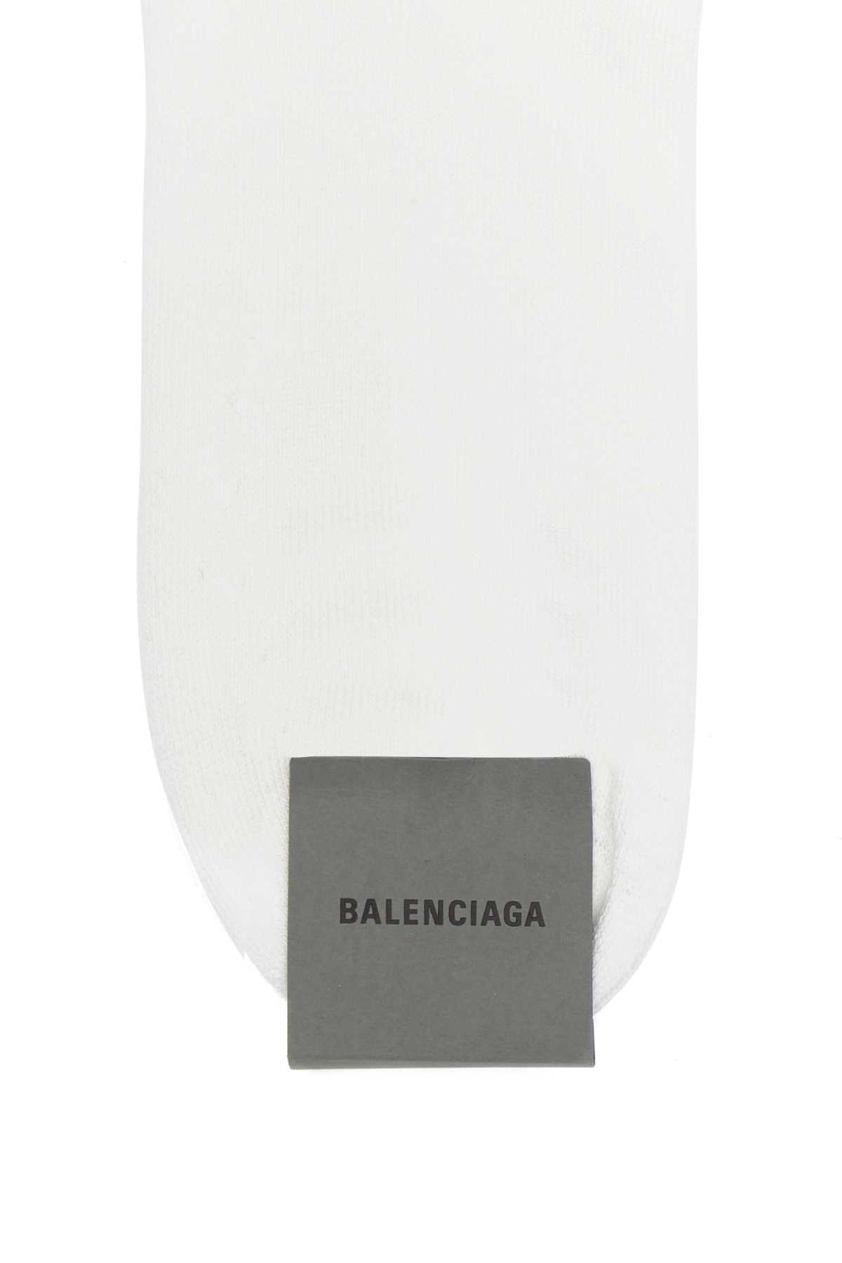 White stretch cotton blend socks 744751472B49060 (Balenciaga / アンダーウェア ) | Balenciaga (バレンシアガ)(1)