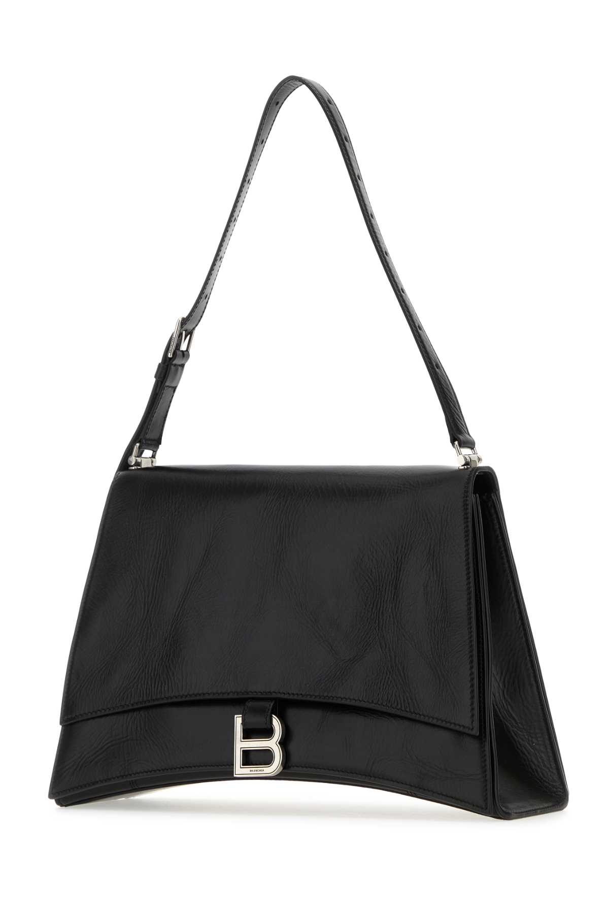 Black leather Crush M shoulder bag 7654662AAR21000 (Balenciaga / ハンドバッグ・ショルダーバッグ ) | Balenciaga (バレンシアガ)(1)